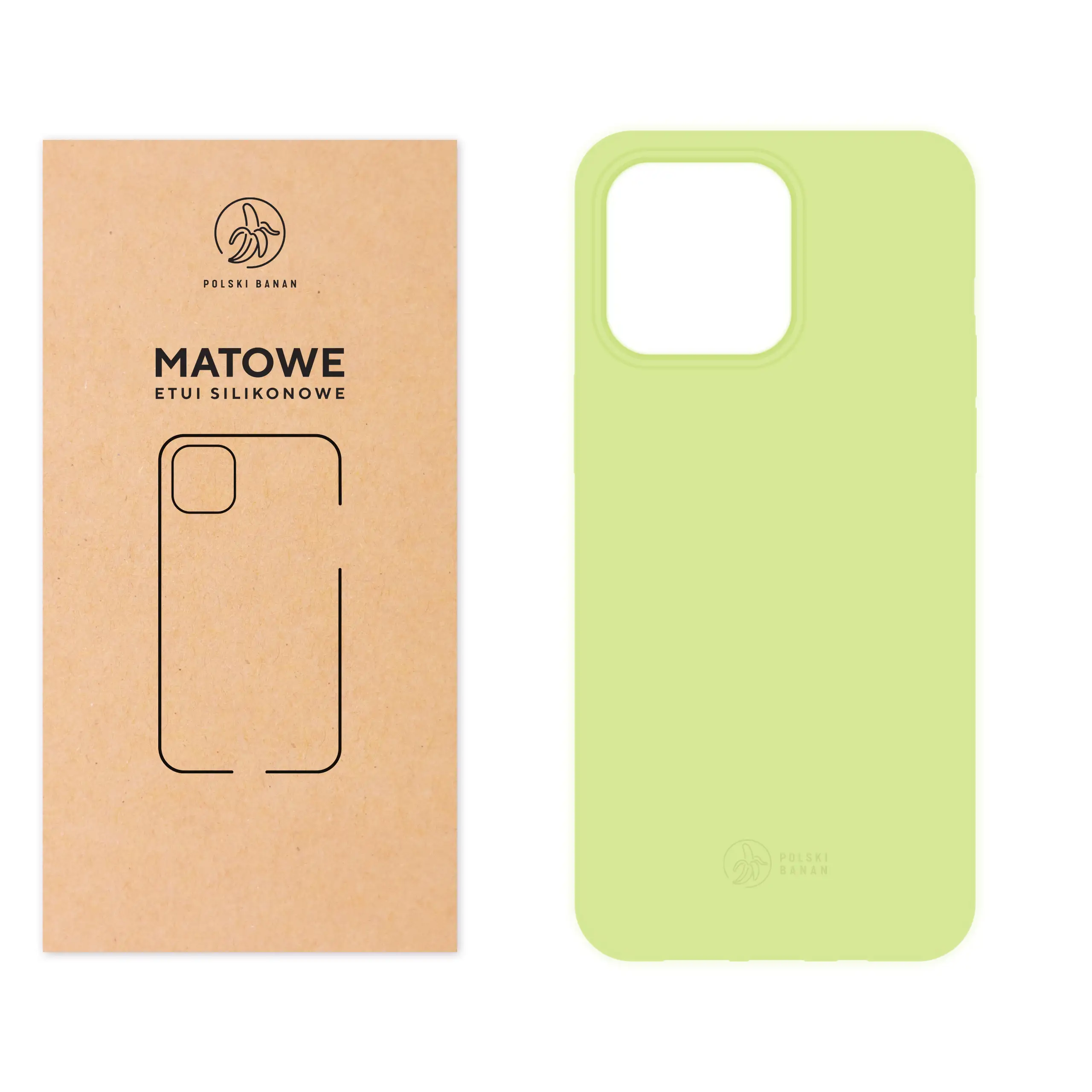 Etui silikonowe matowe pistacjowe Polski Banan do Apple iPhone 15 Pro Max