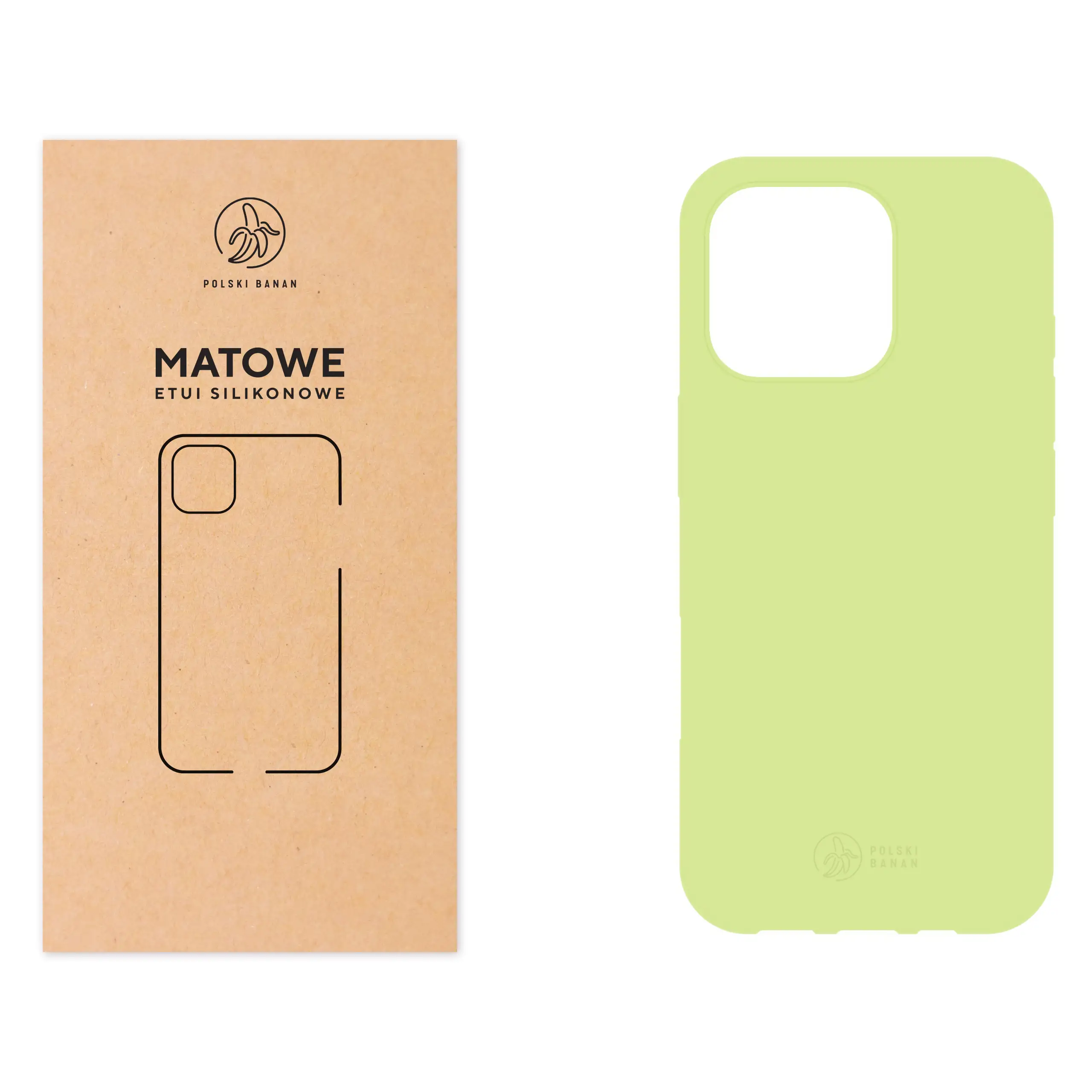 Etui silikonowe matowe pistacjowe Polski Banan do Apple iPhone 16 Pro