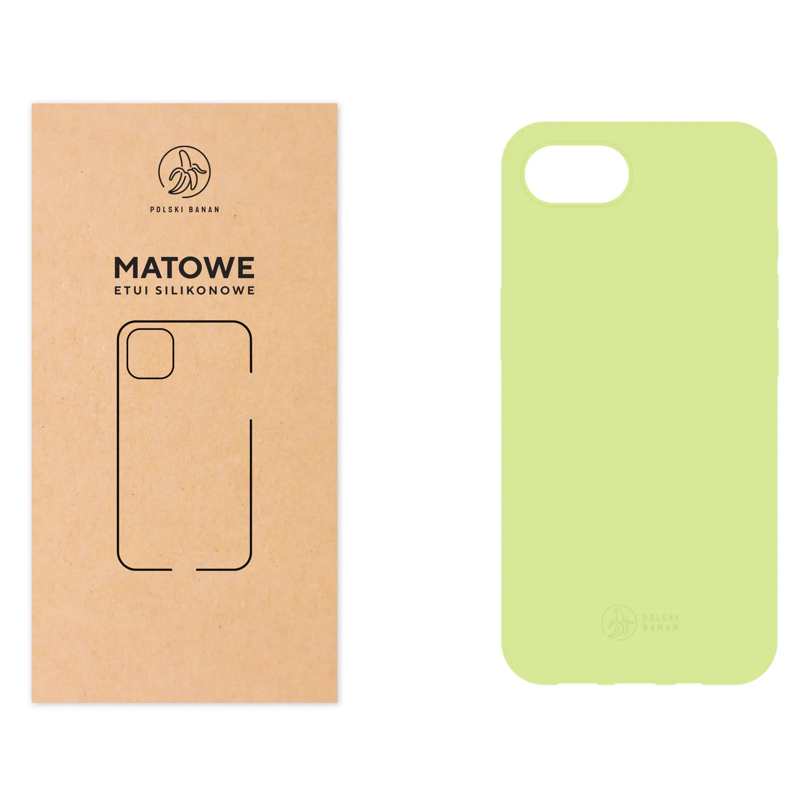 Etui silikonowe matowe pistacjowe Polski Banan do Apple iPhone 16e
