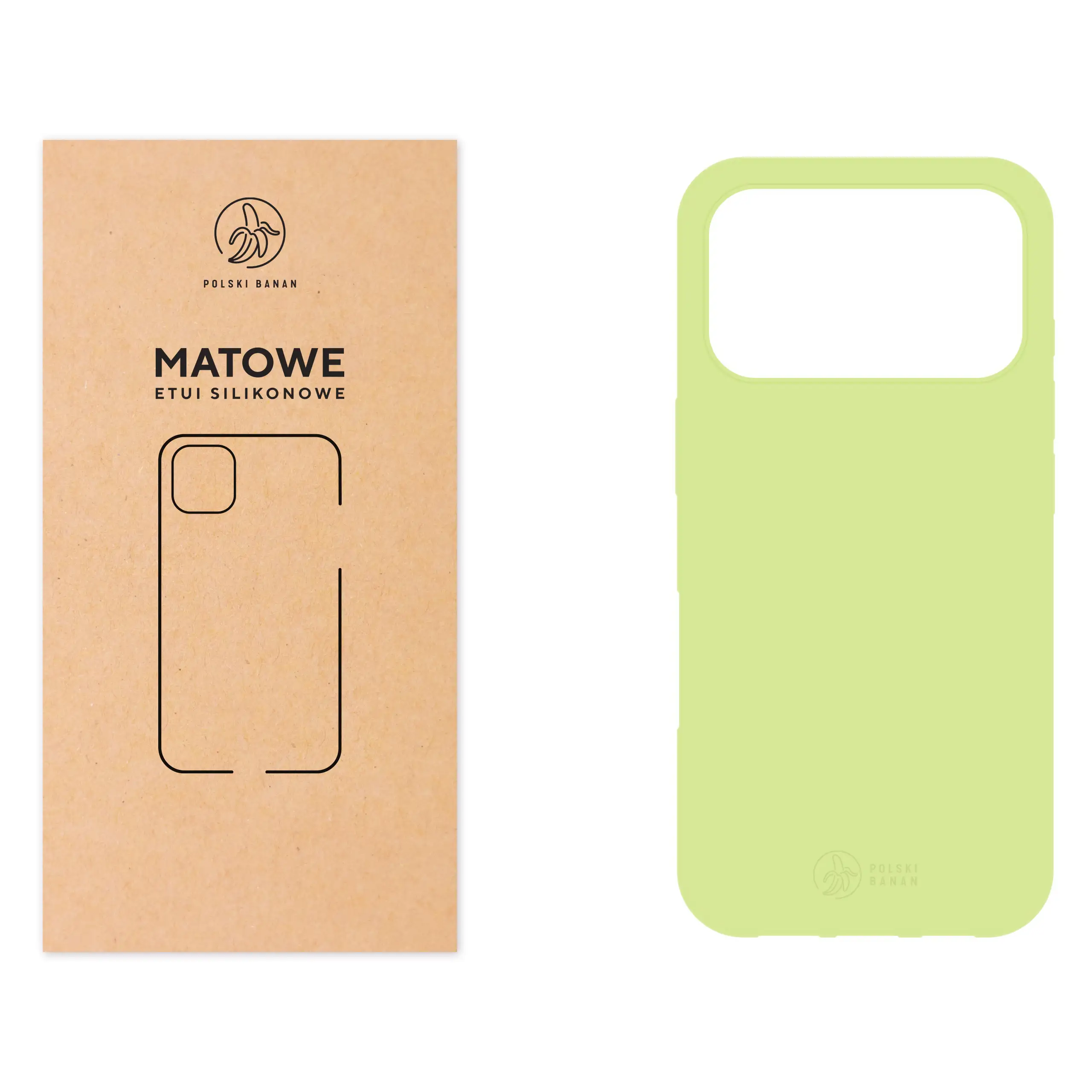 Etui silikonowe matowe pistacjowe Polski Banan do Apple iPhone 17 Pro