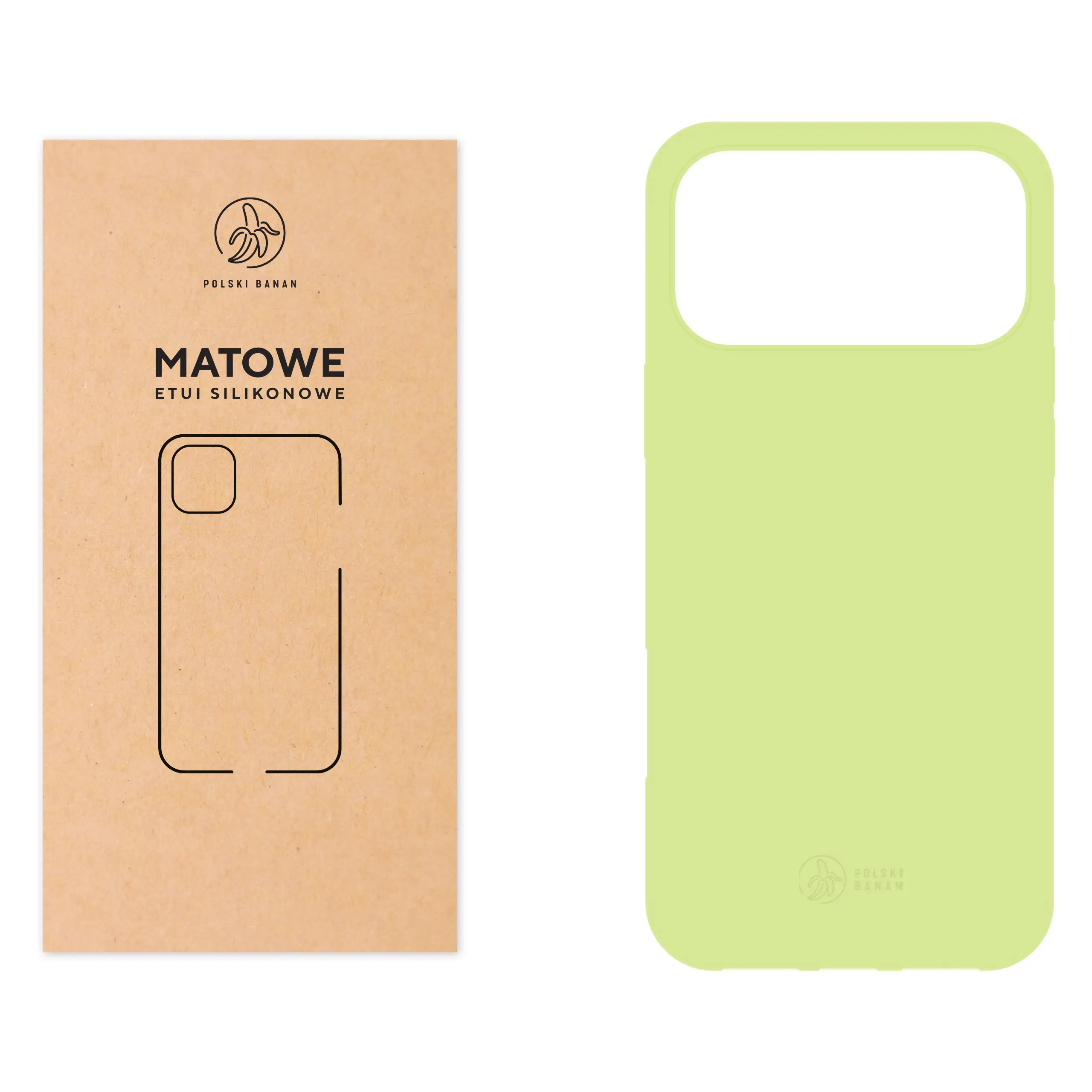 Etui silikonowe matowe pistacjowe Polski Banan do Apple iPhone 17 Pro Max