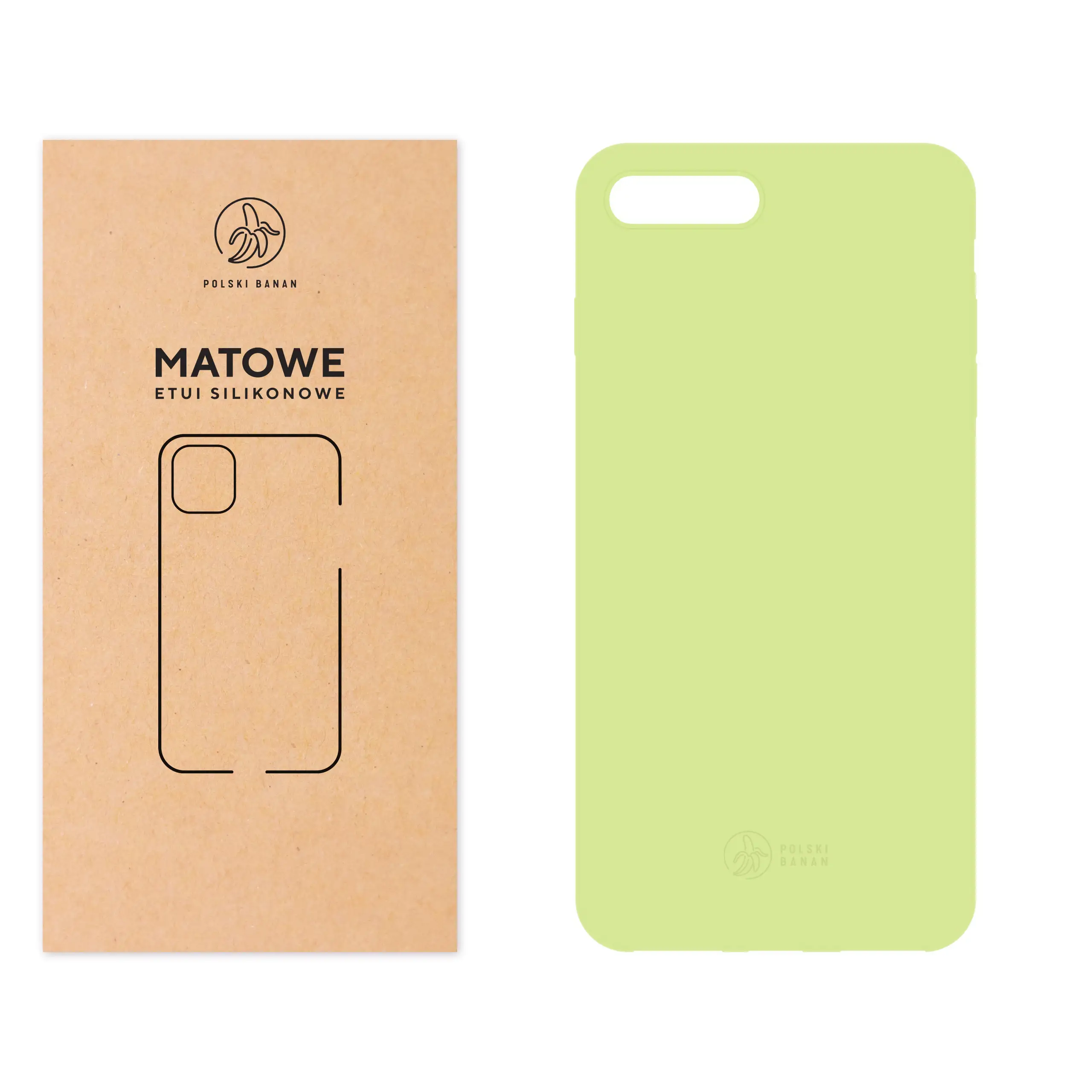 Etui silikonowe matowe pistacjowe Polski Banan do Apple iPhone 7 PLUS / 8 PLUS