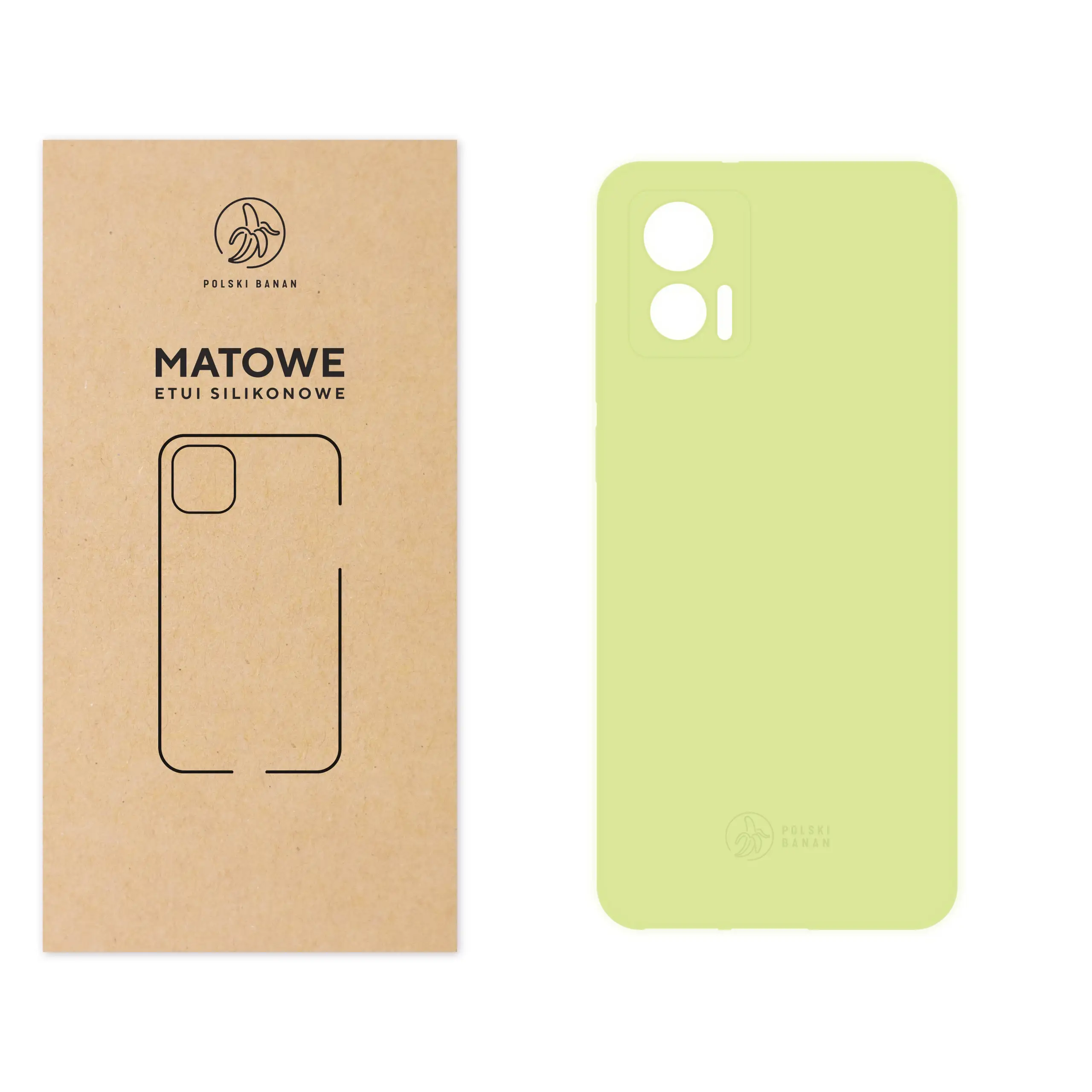 Etui silikonowe matowe pistacjowe Polski Banan do Motorola Edge 30 Neo