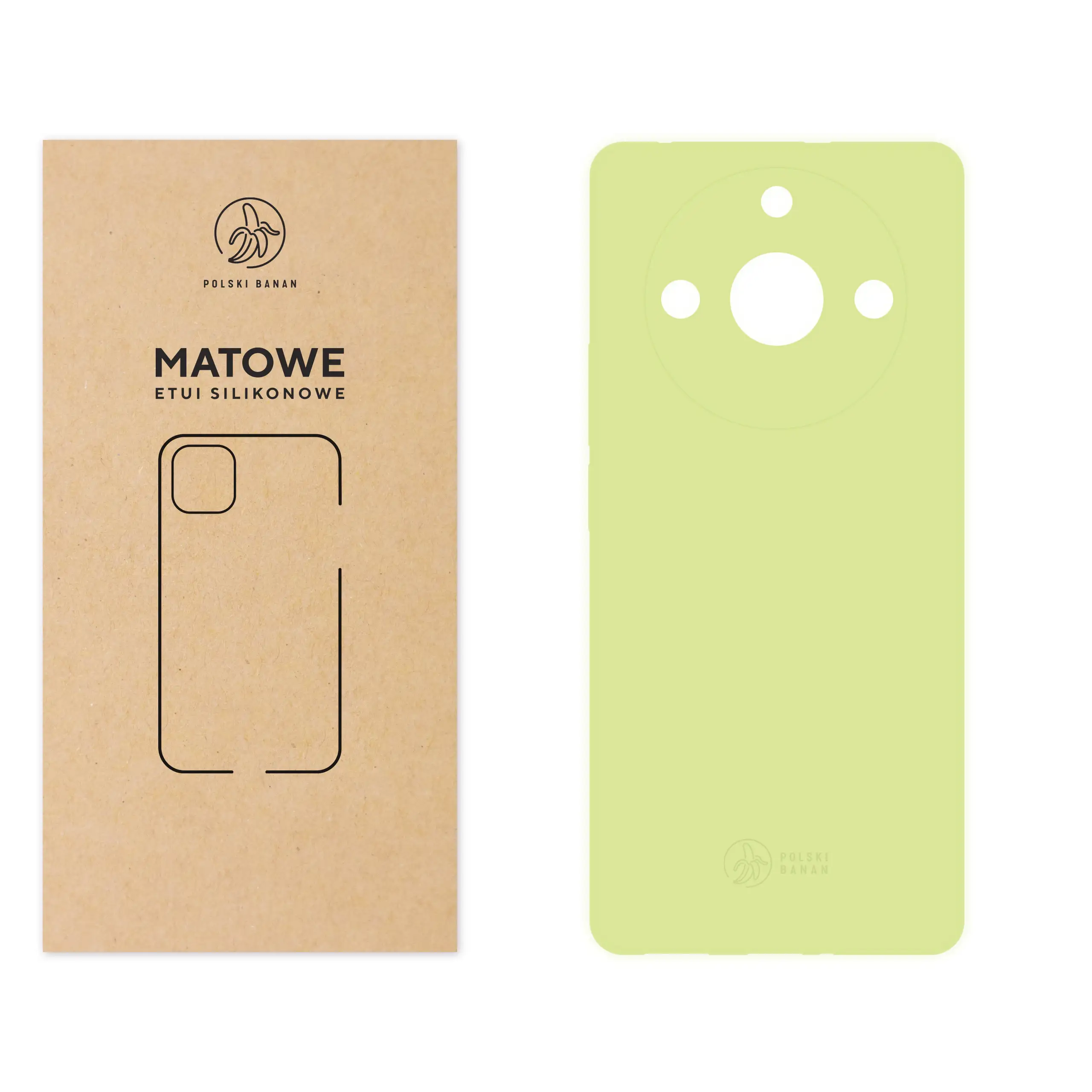 Etui silikonowe matowe pistacjowe Polski Banan do Realme 11 Pro / 11 Pro Plus