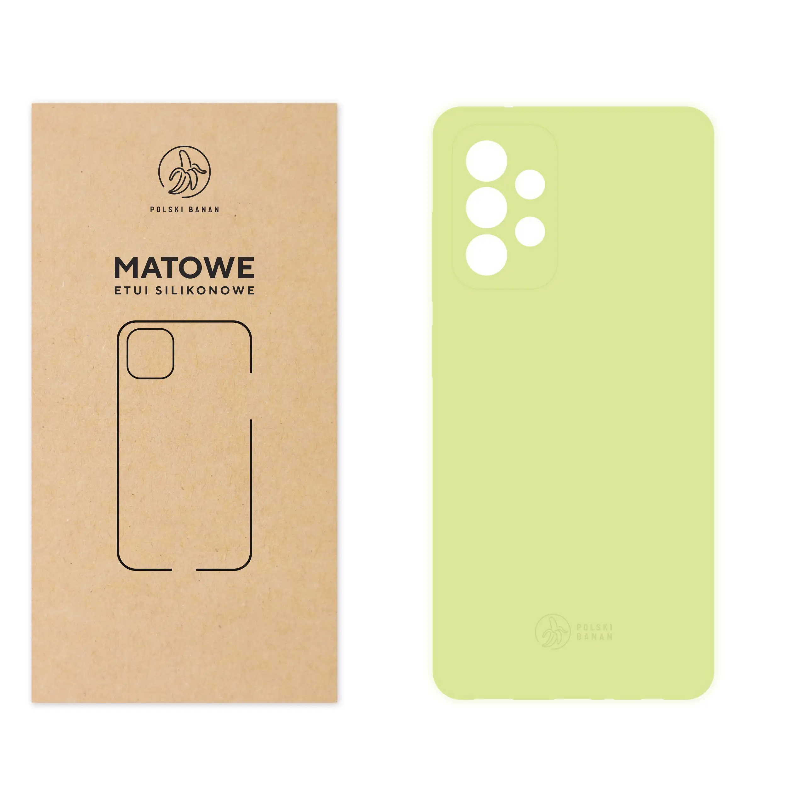 Etui silikonowe matowe pistacjowe Polski Banan do Samsung Galaxy A52 / A52s