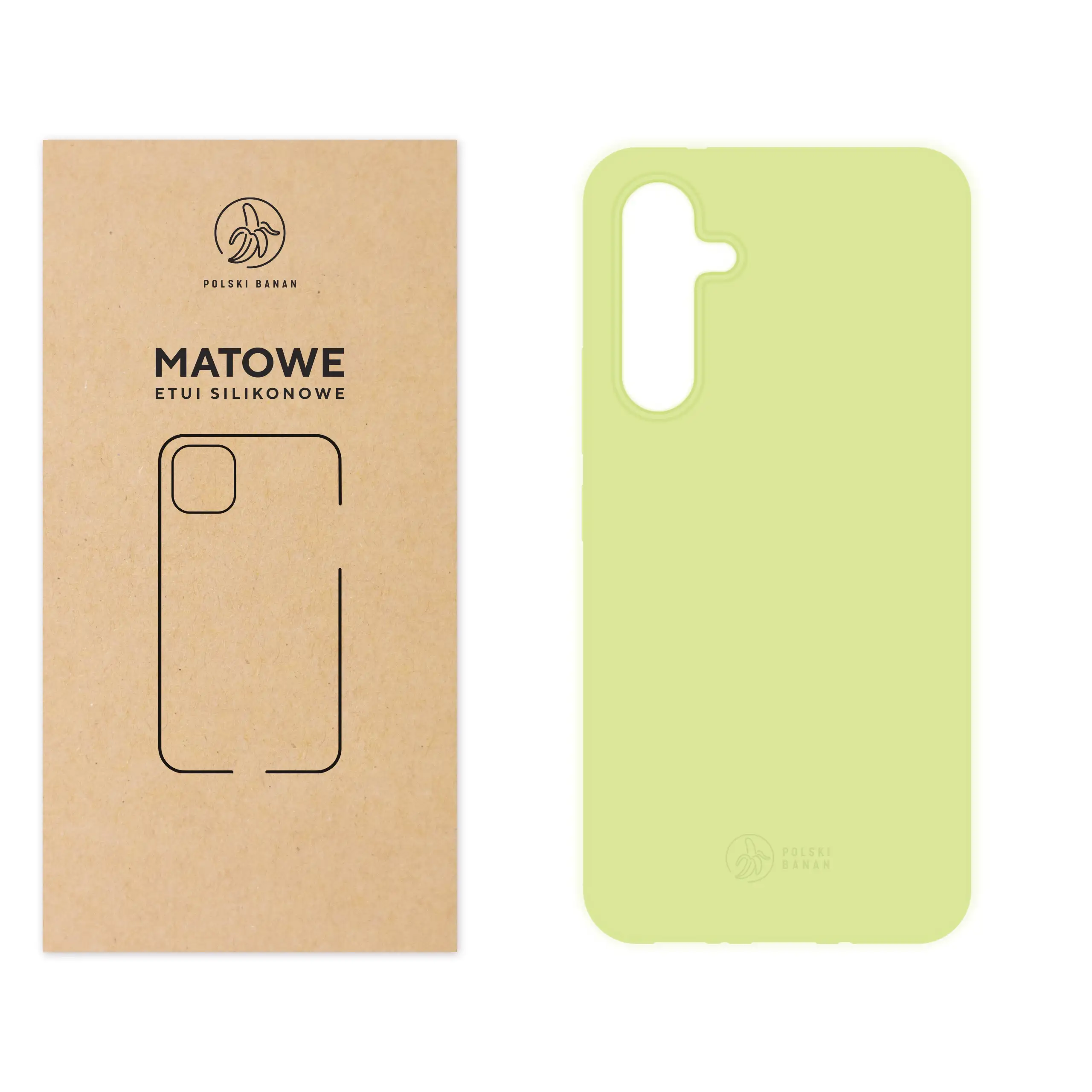 Etui silikonowe matowe pistacjowe Polski Banan do Samsung Galaxy A54