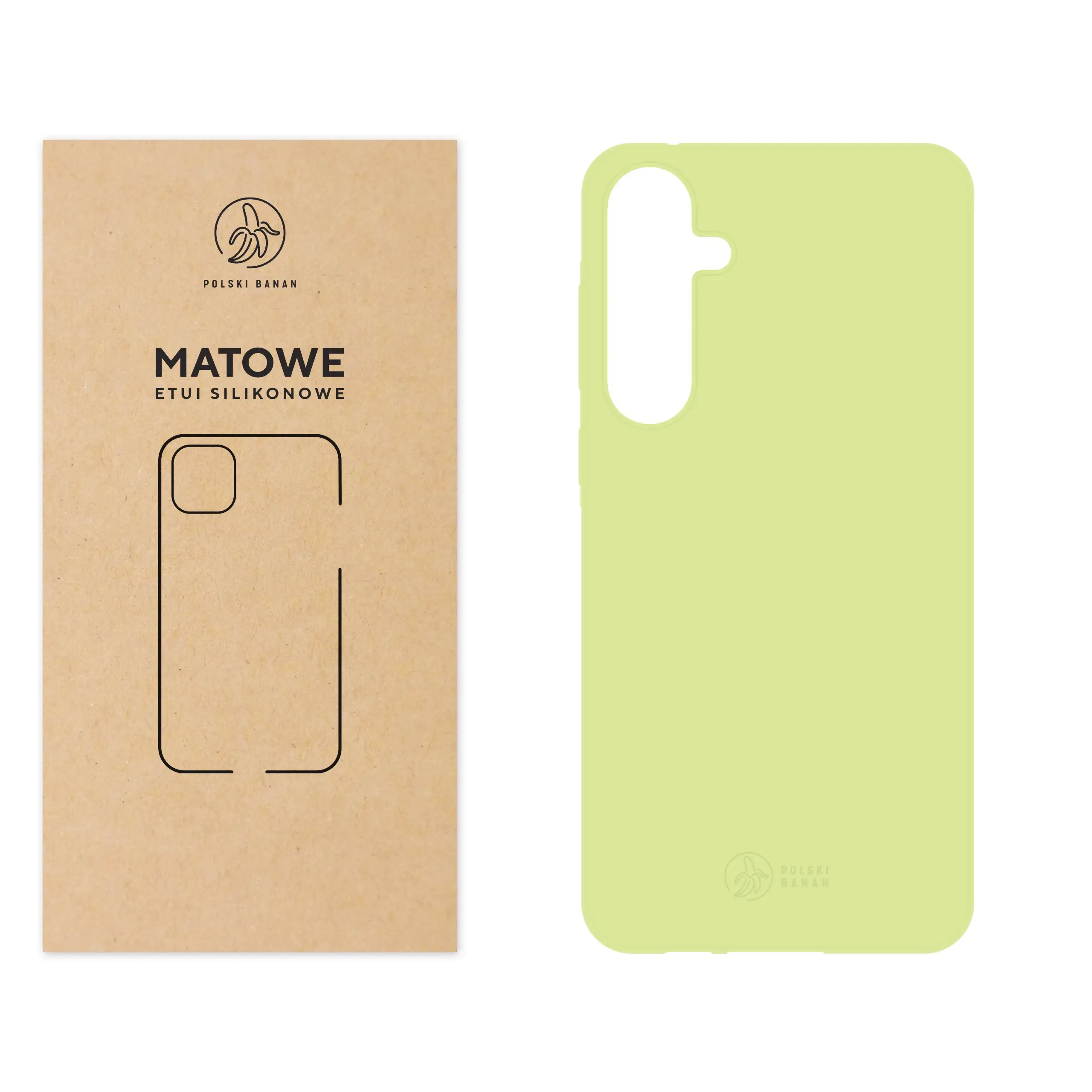 Etui silikonowe matowe pistacjowe Polski Banan do Samsung Galaxy A55 5G