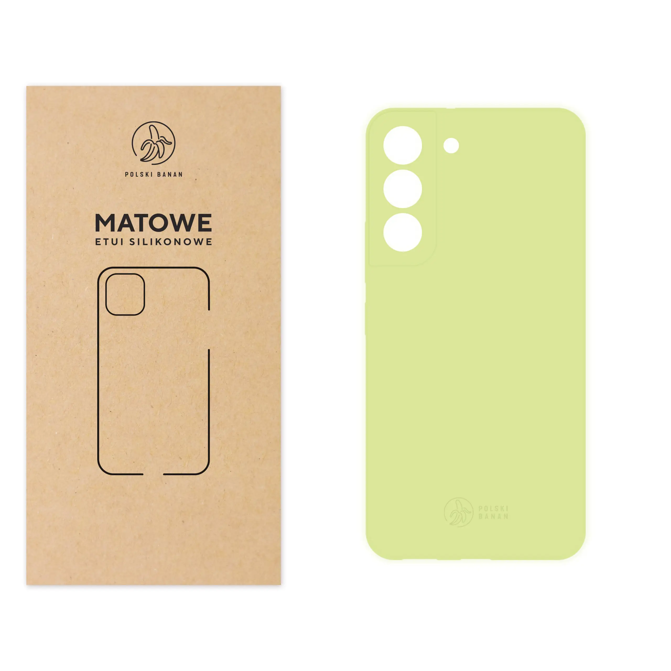Etui silikonowe matowe pistacjowe Polski Banan do Samsung Galaxy S22