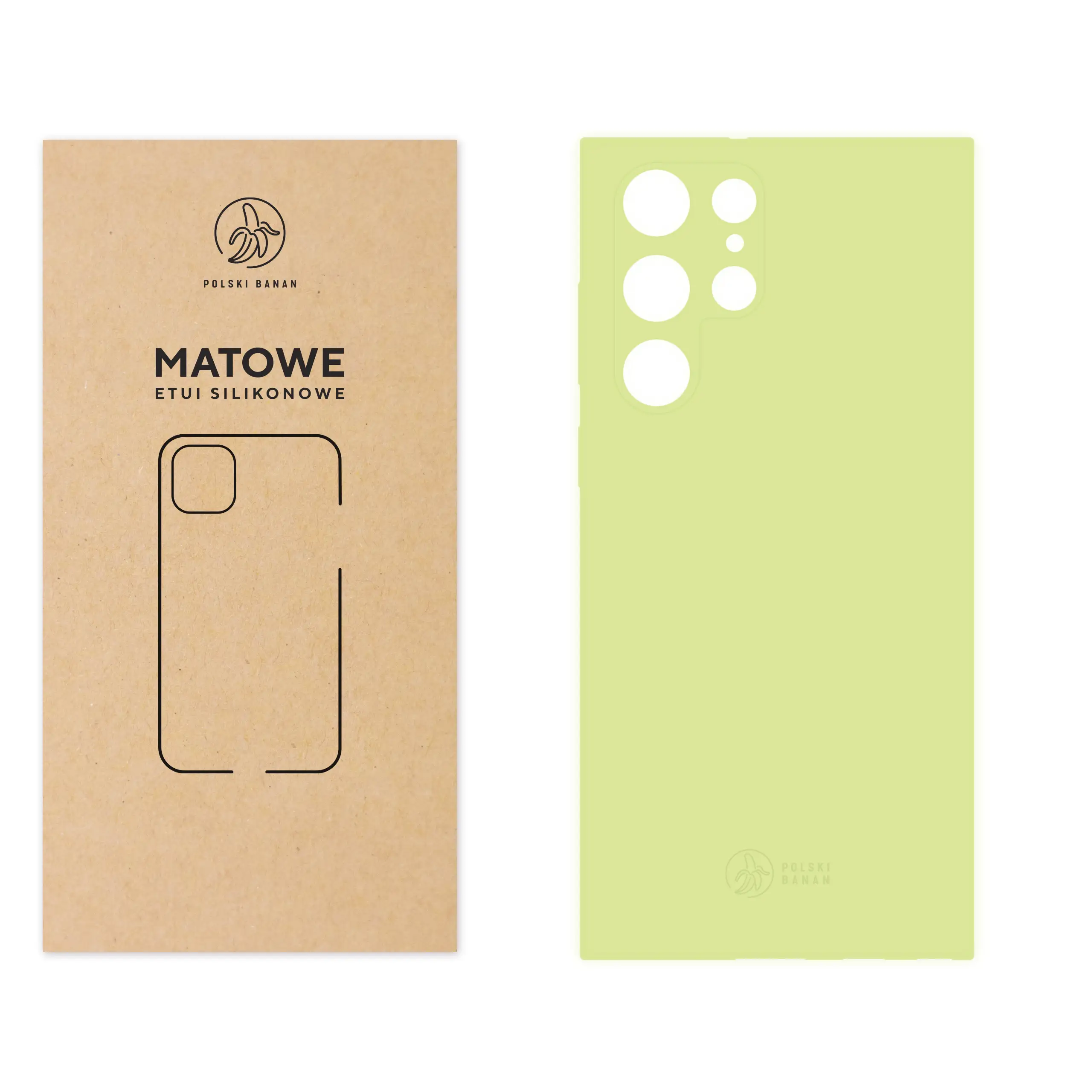 Etui silikonowe matowe pistacjowe Polski Banan do Samsung Galaxy S22 Ultra