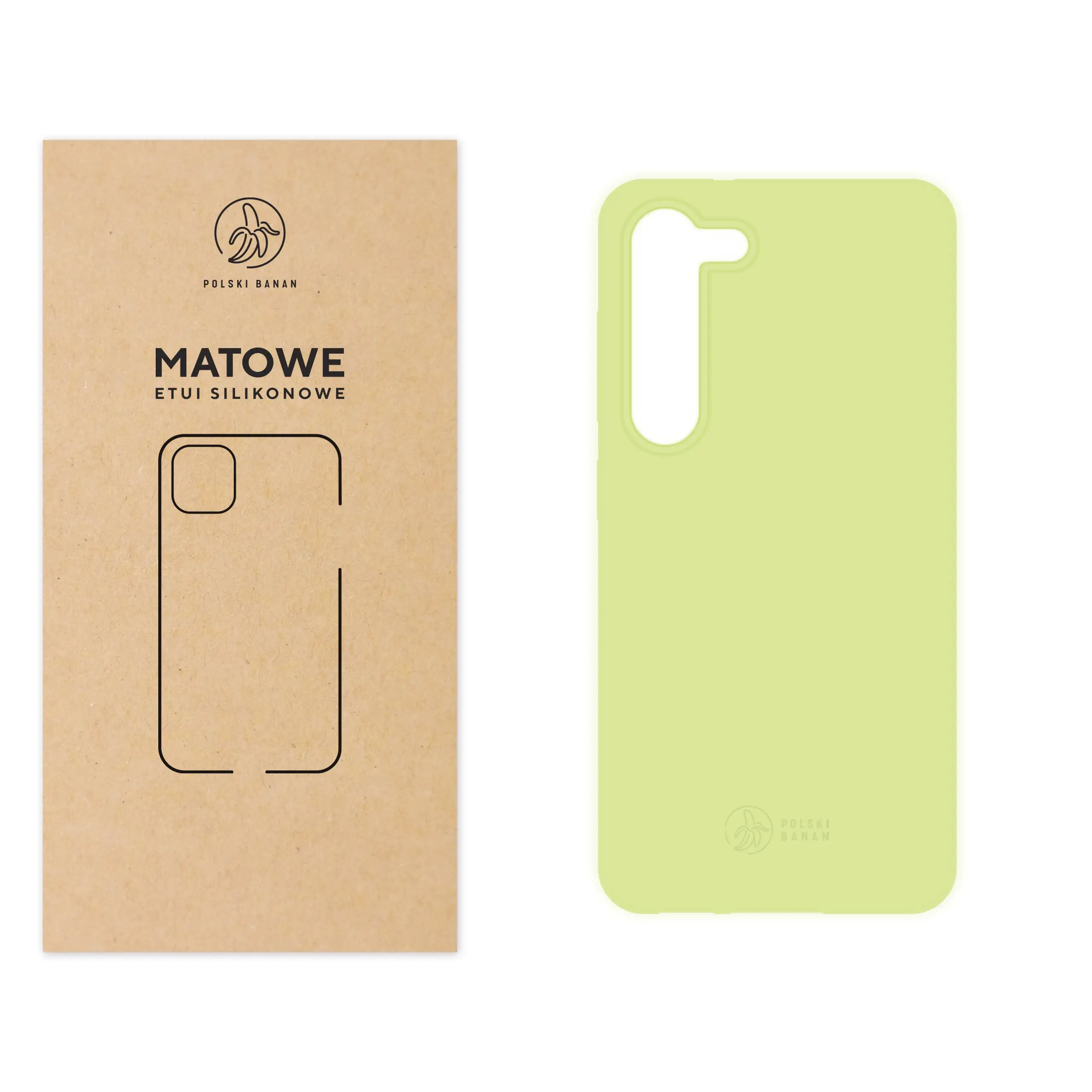 Etui silikonowe matowe pistacjowe Polski Banan do Samsung Galaxy S23