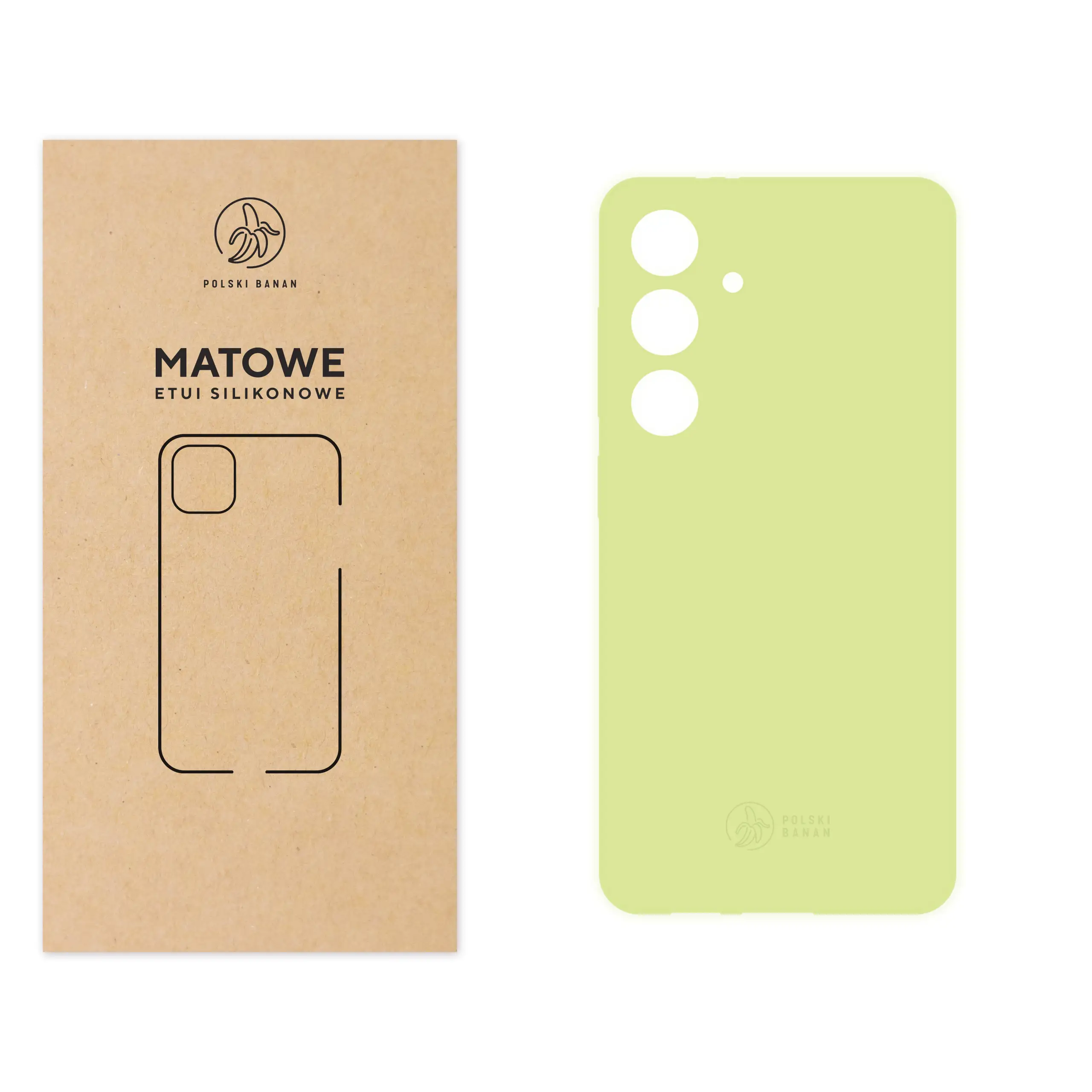 Etui silikonowe matowe pistacjowe Polski Banan do Samsung Galaxy S24