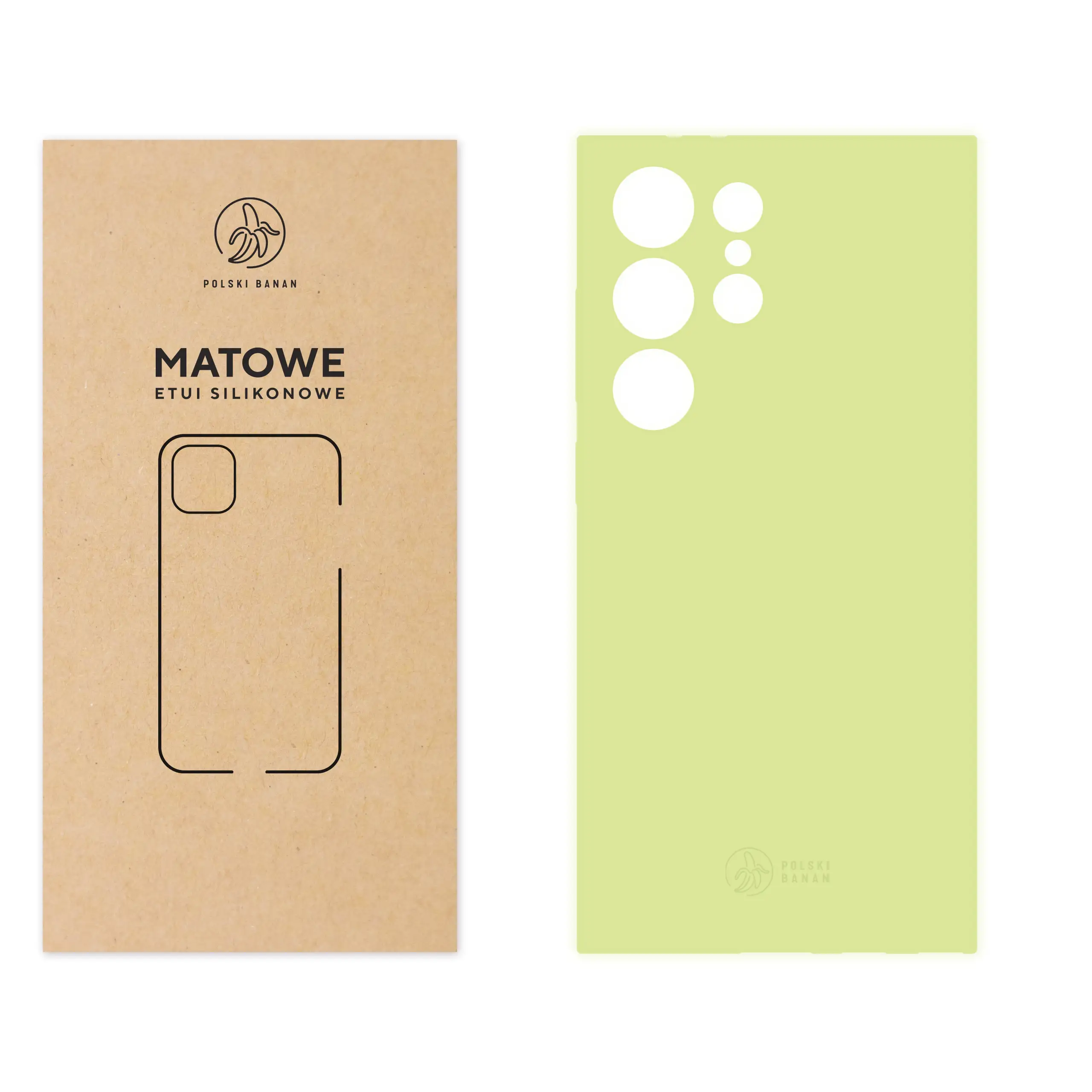 Etui silikonowe matowe pistacjowe Polski Banan do Samsung Galaxy S24 Ultra