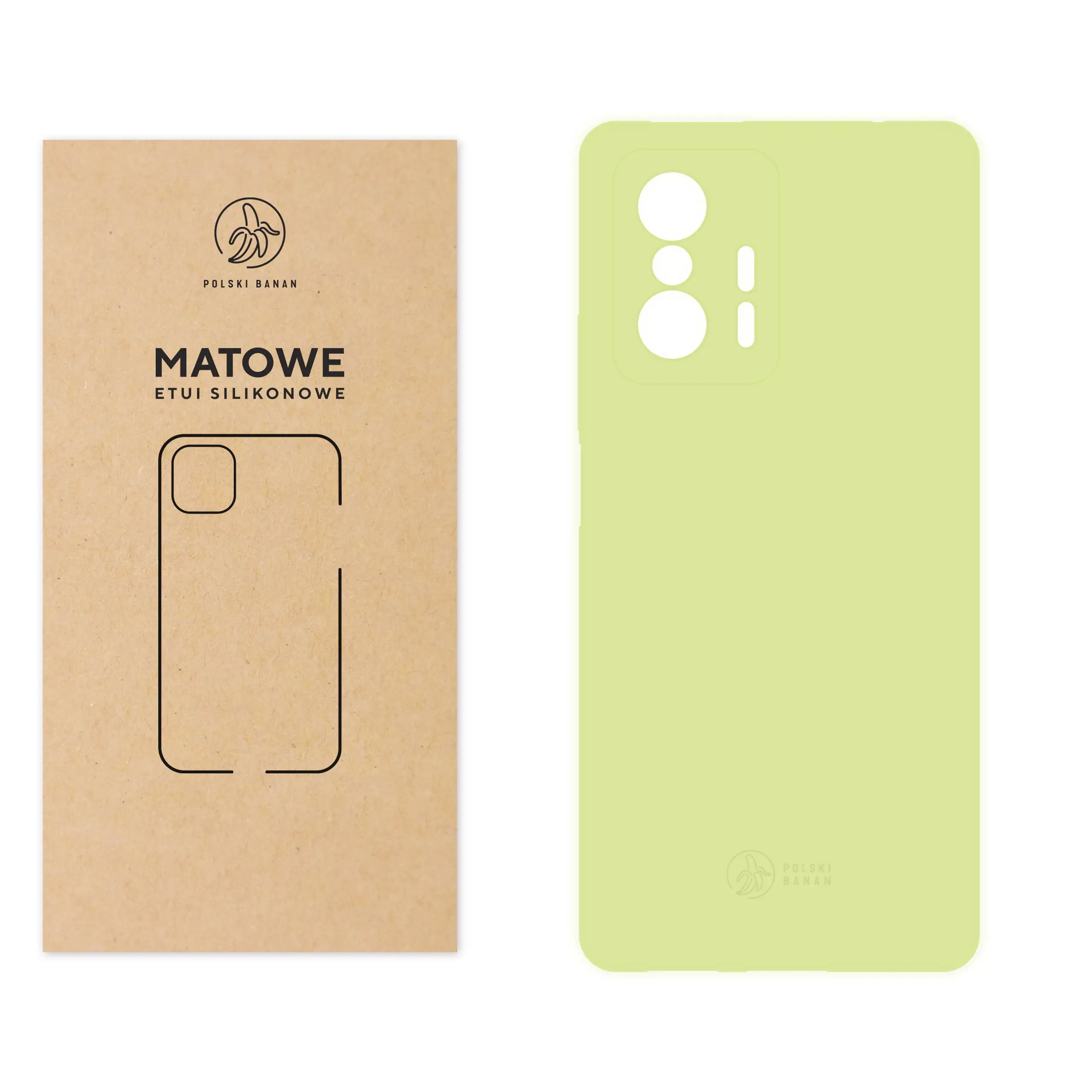 Etui silikonowe matowe pistacjowe Polski Banan do Xiaomi 11T / Pro
