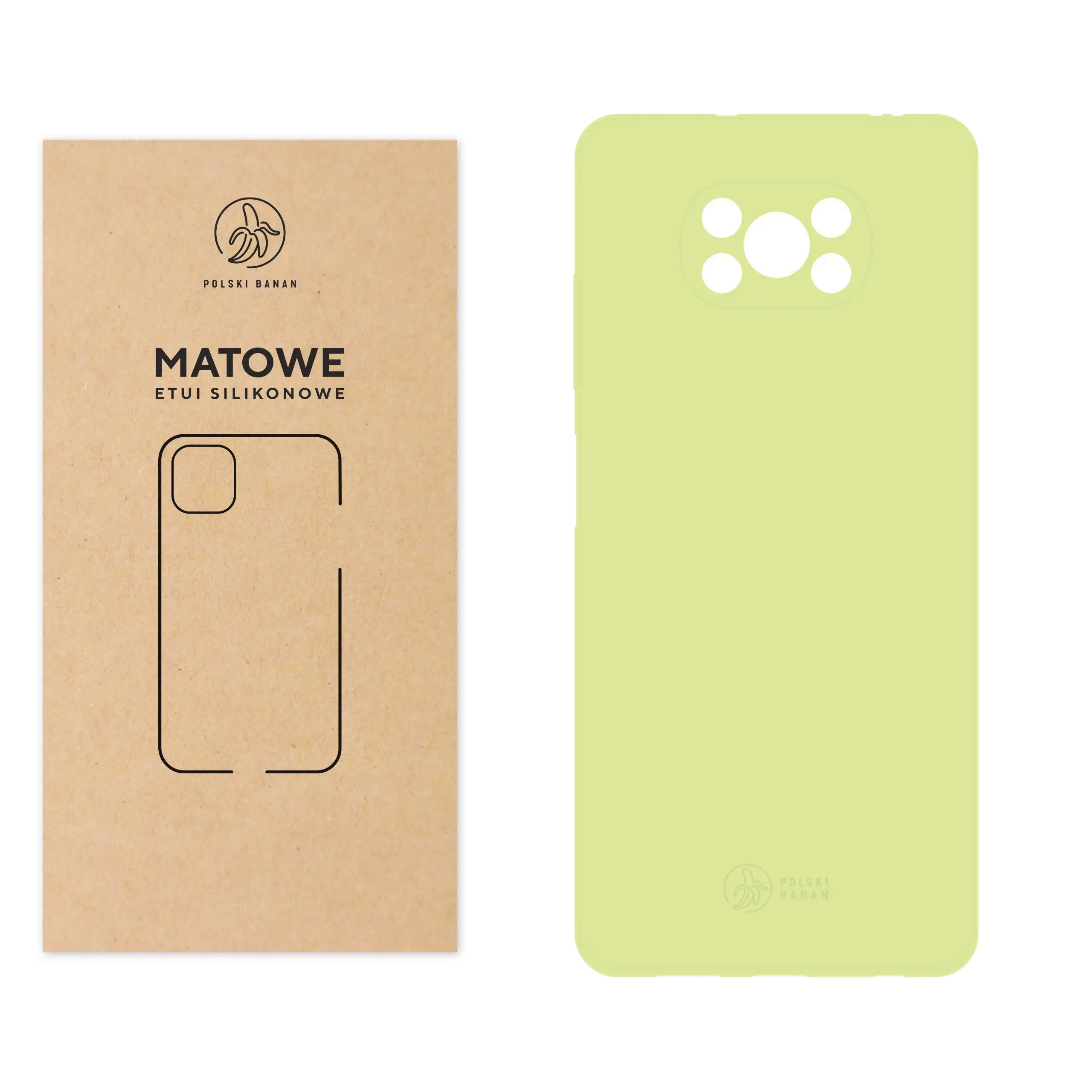 Etui silikonowe matowe pistacjowe Polski Banan do Xiaomi POCO X3 NFC / X3 Pro