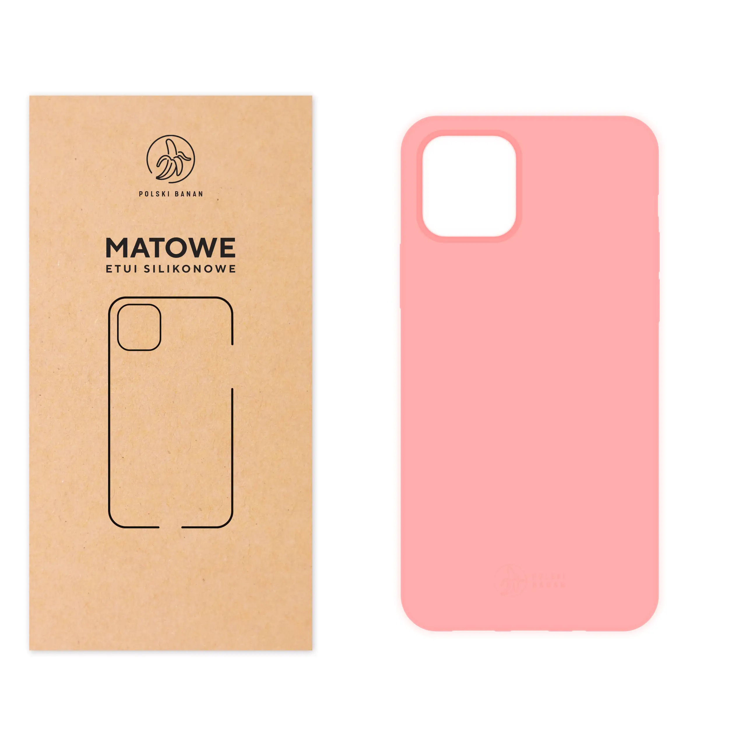 Etui silikonowe matowe różowe Polski Banan do Apple iPhone 11 Pro