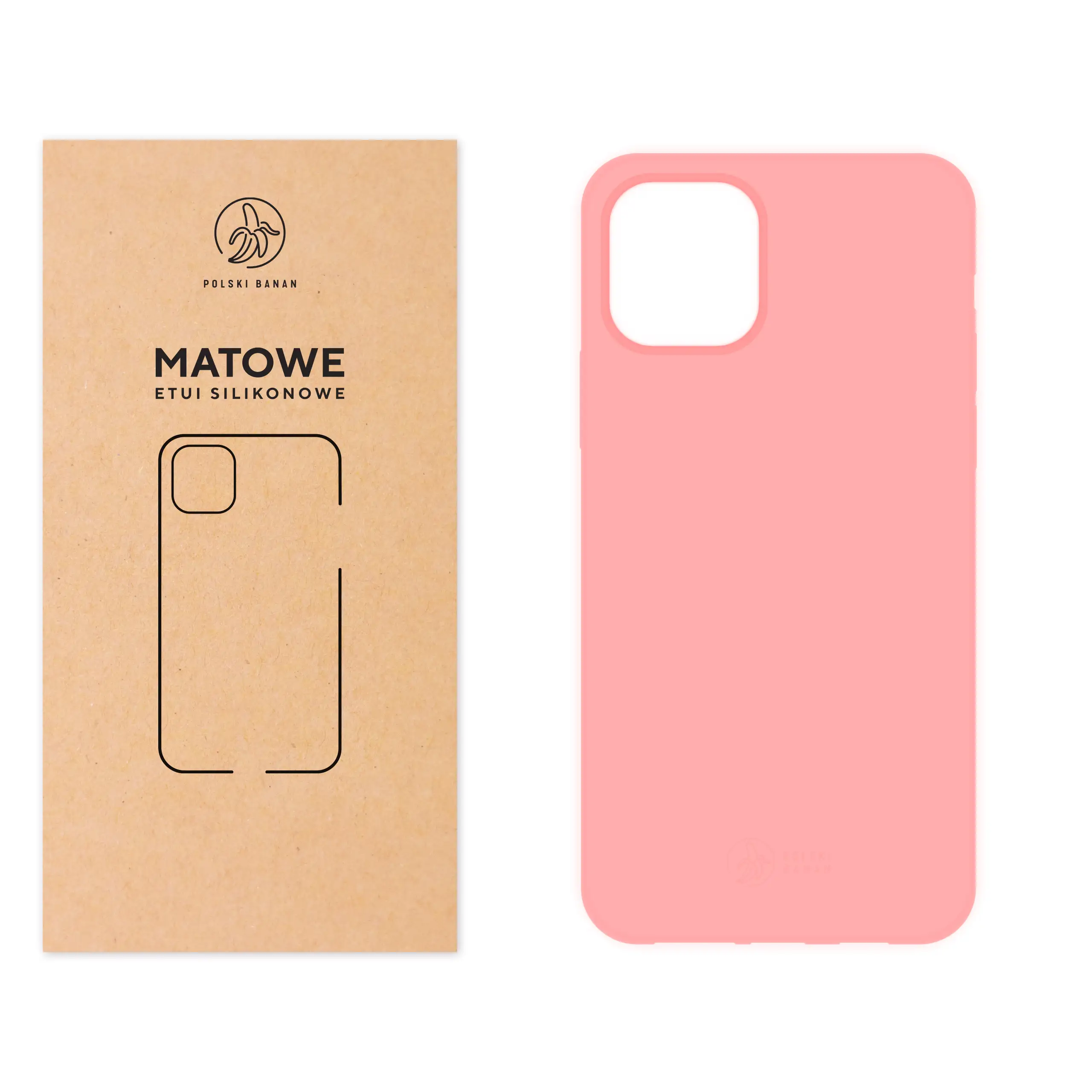 Etui silikonowe matowe różowe Polski Banan do Apple iPhone 11 Pro Max
