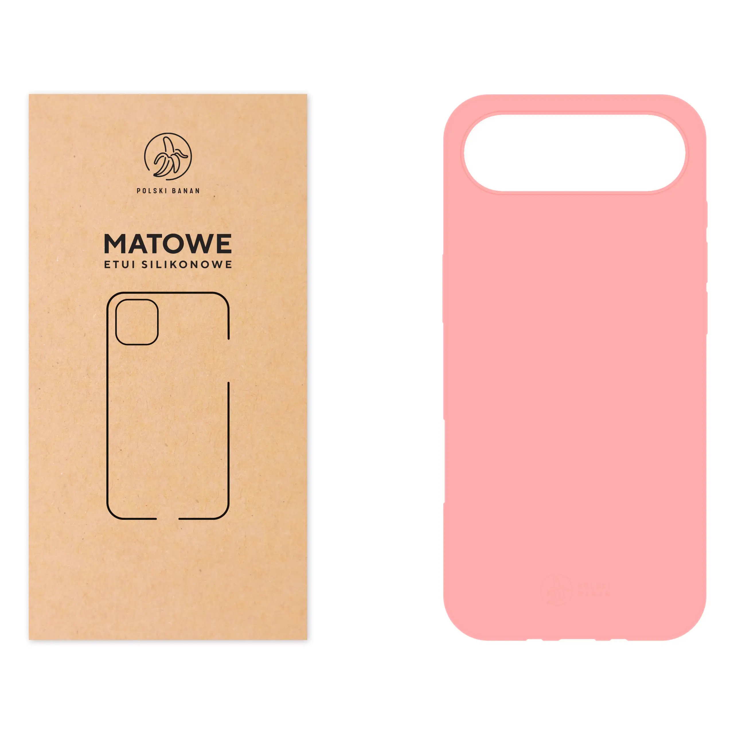 Etui silikonowe matowe różowe Polski Banan do Apple iPhone Air