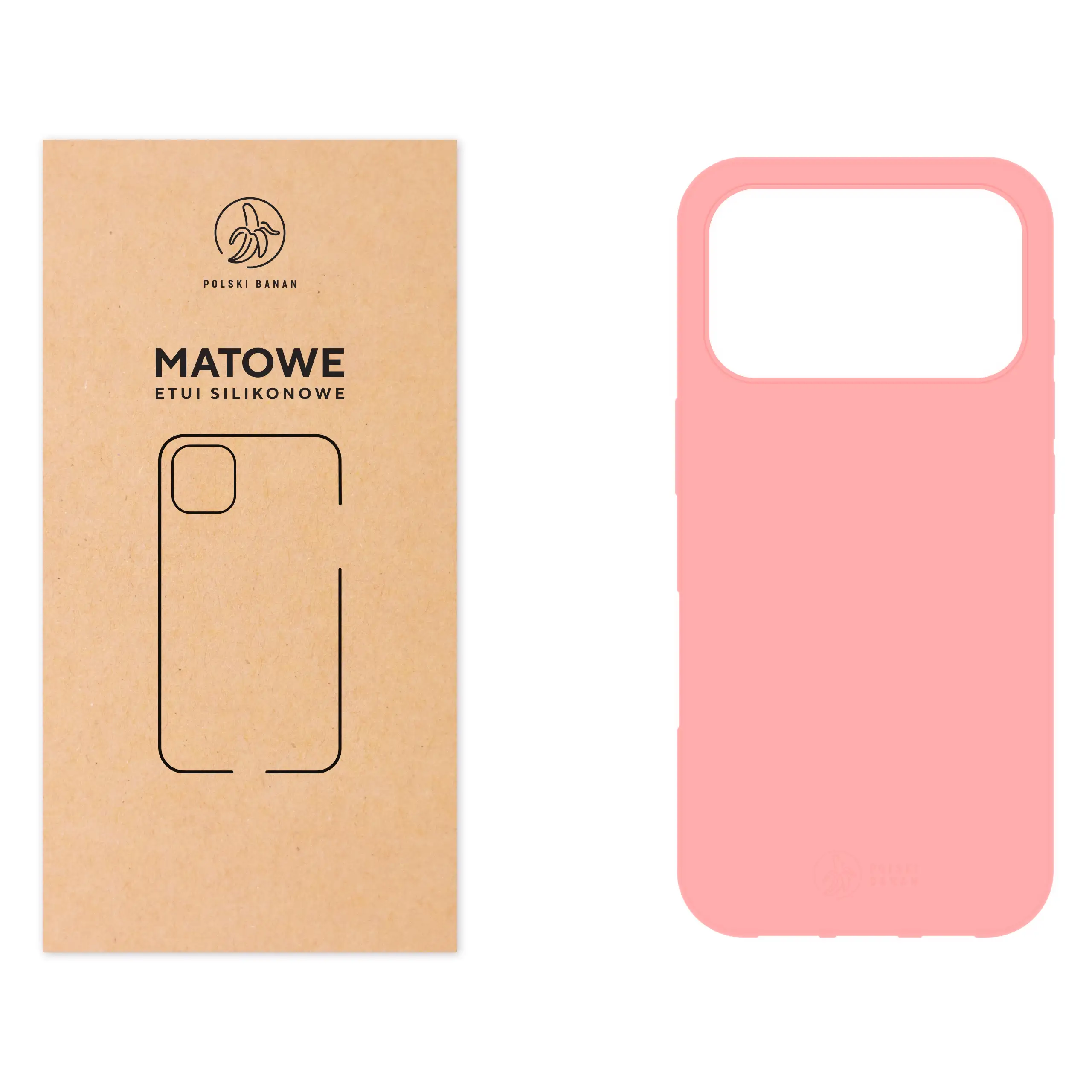 Etui silikonowe matowe różowe Polski Banan do Apple iPhone 17 Pro