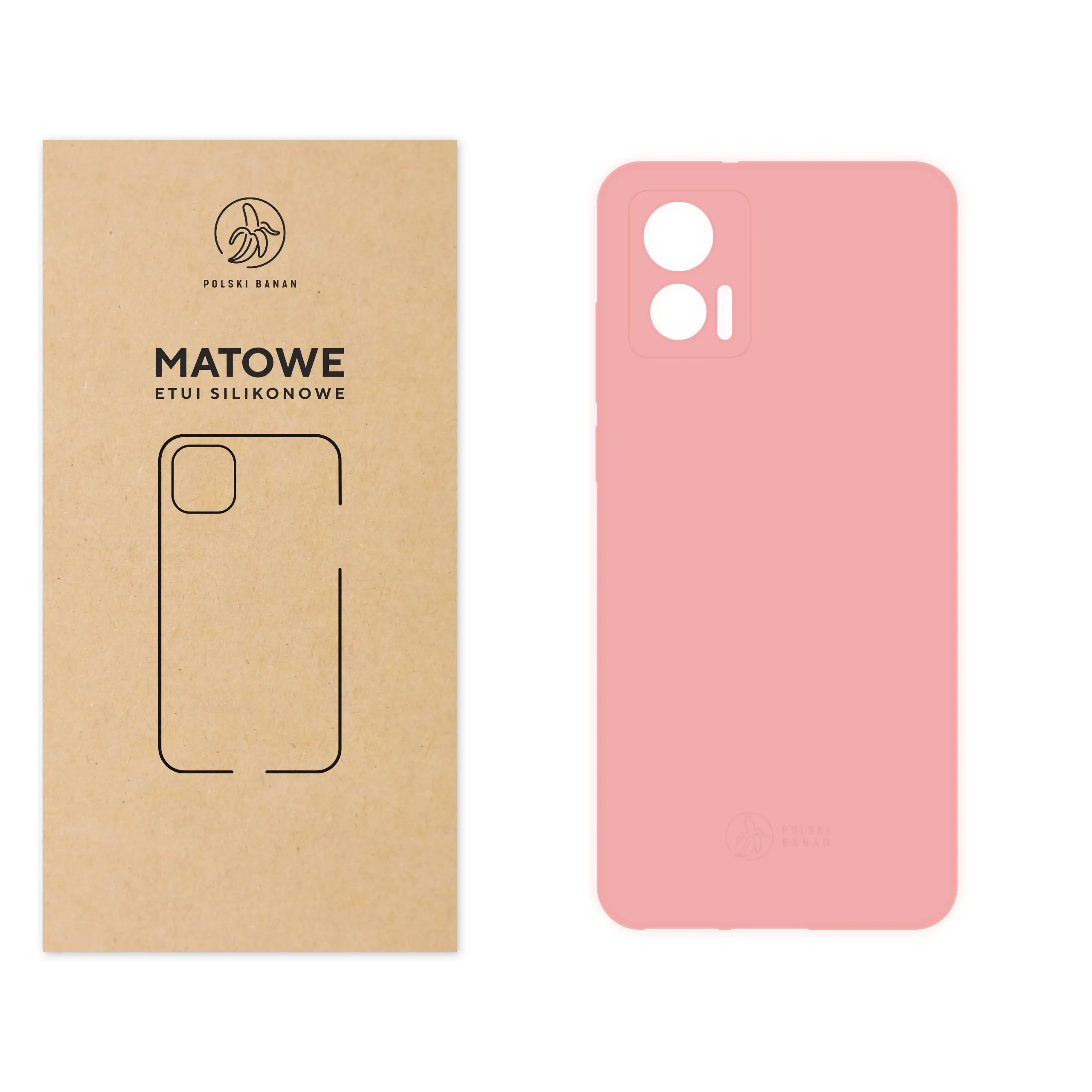 Etui silikonowe matowe różowe Polski Banan do Motorola Edge 30 Neo
