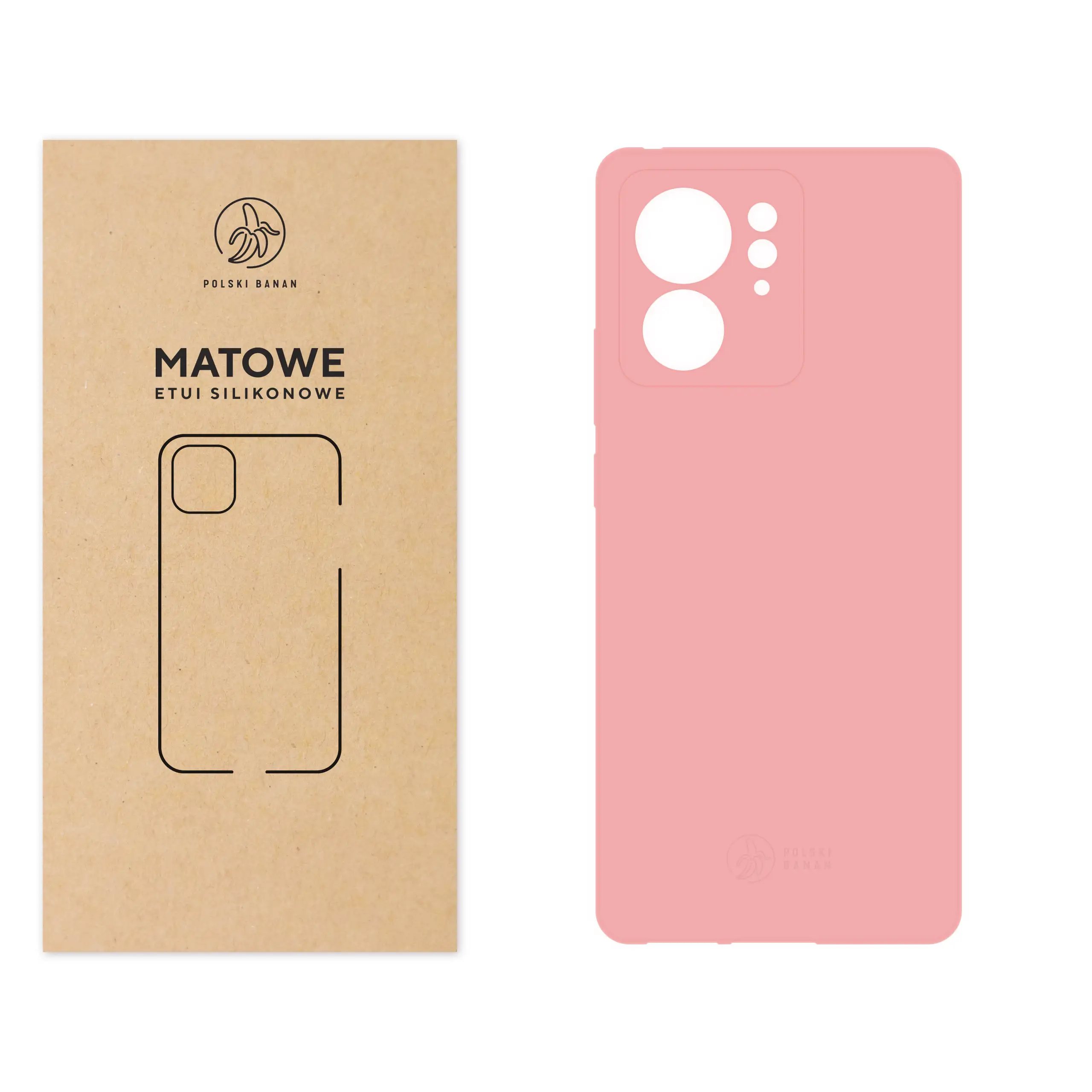 Etui silikonowe matowe różowe Polski Banan do Motorola Edge 40