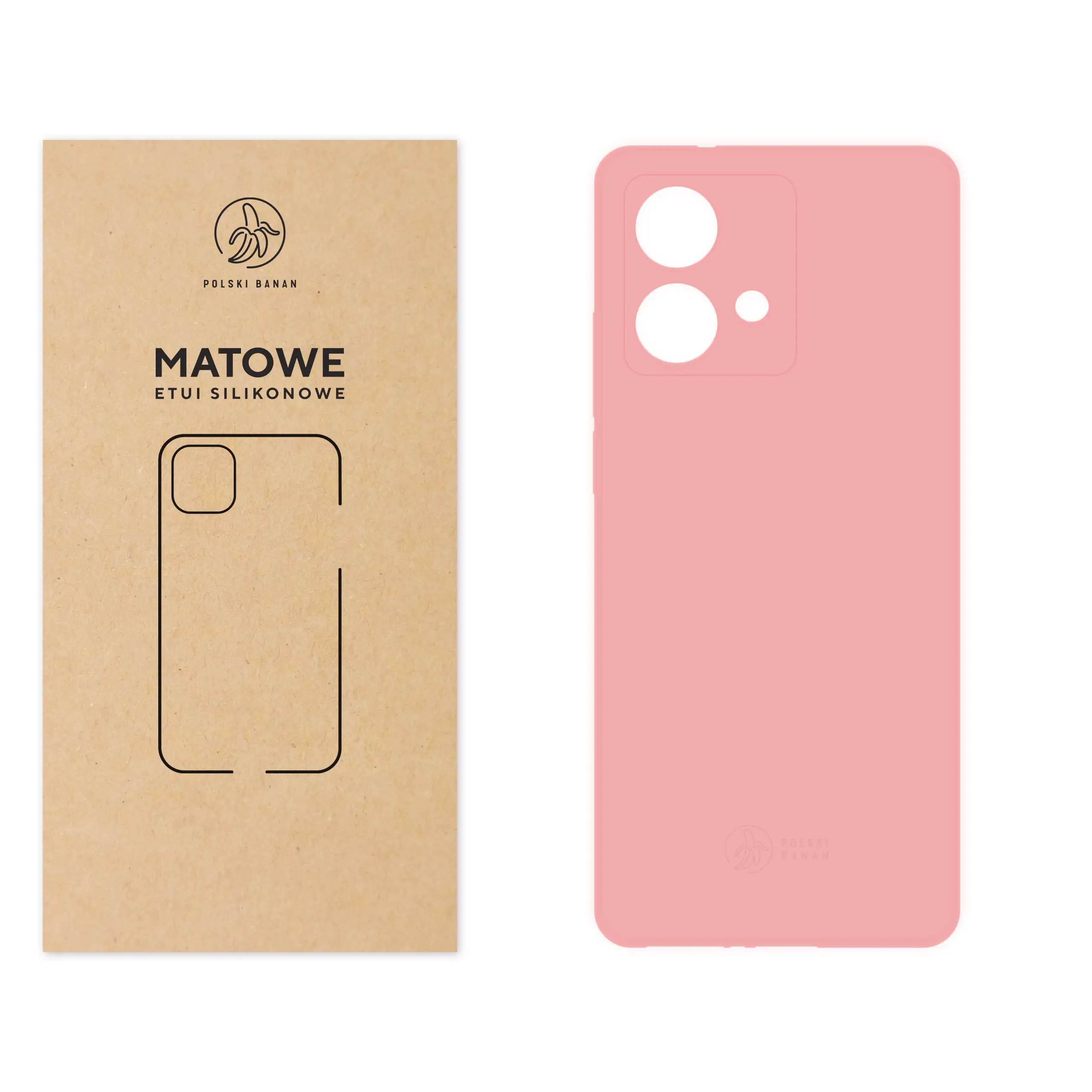 Etui silikonowe matowe różowe Polski Banan do Motorola Edge 40 Neo