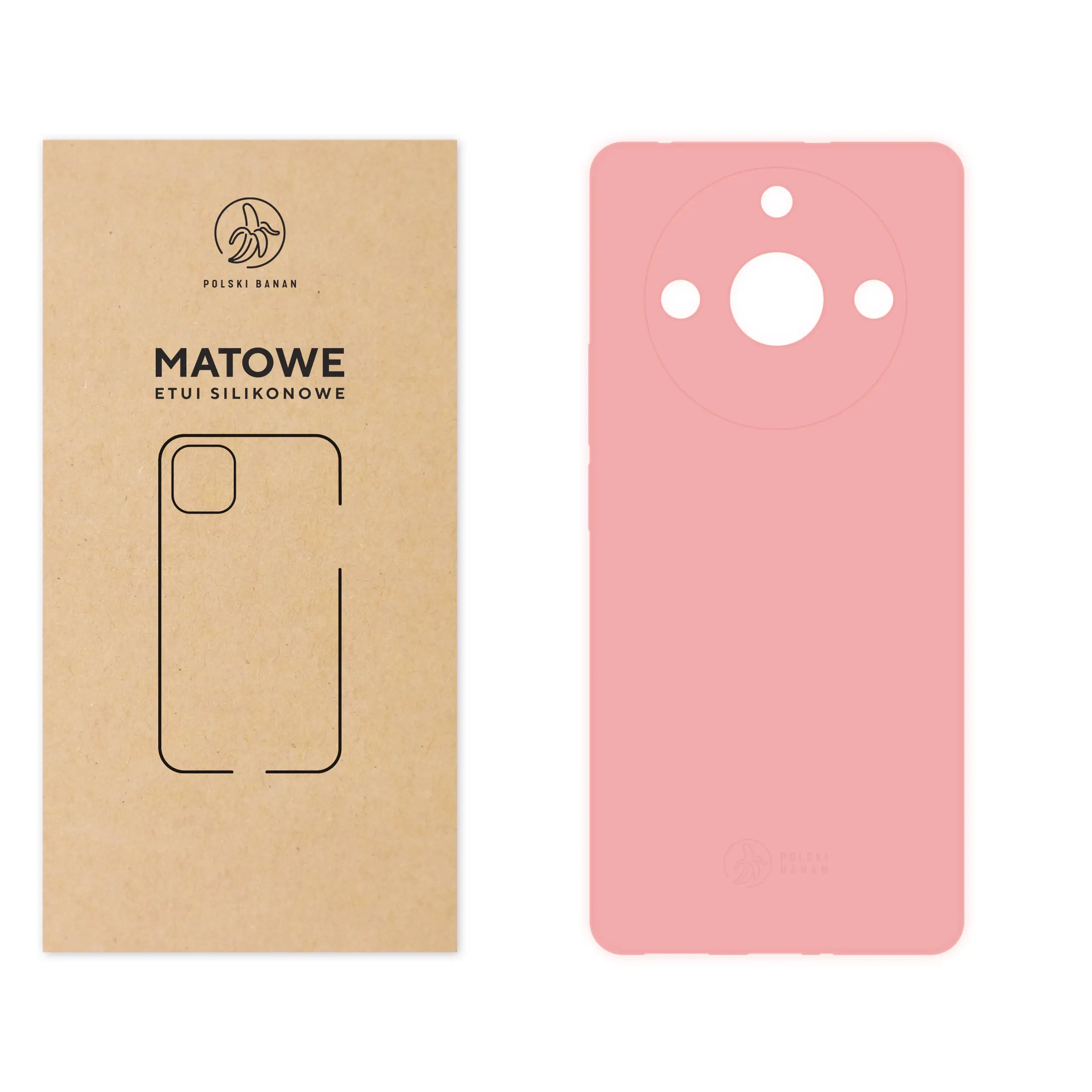 Etui silikonowe matowe różowe Polski Banan do Realme 11 Pro / 11 Pro Plus