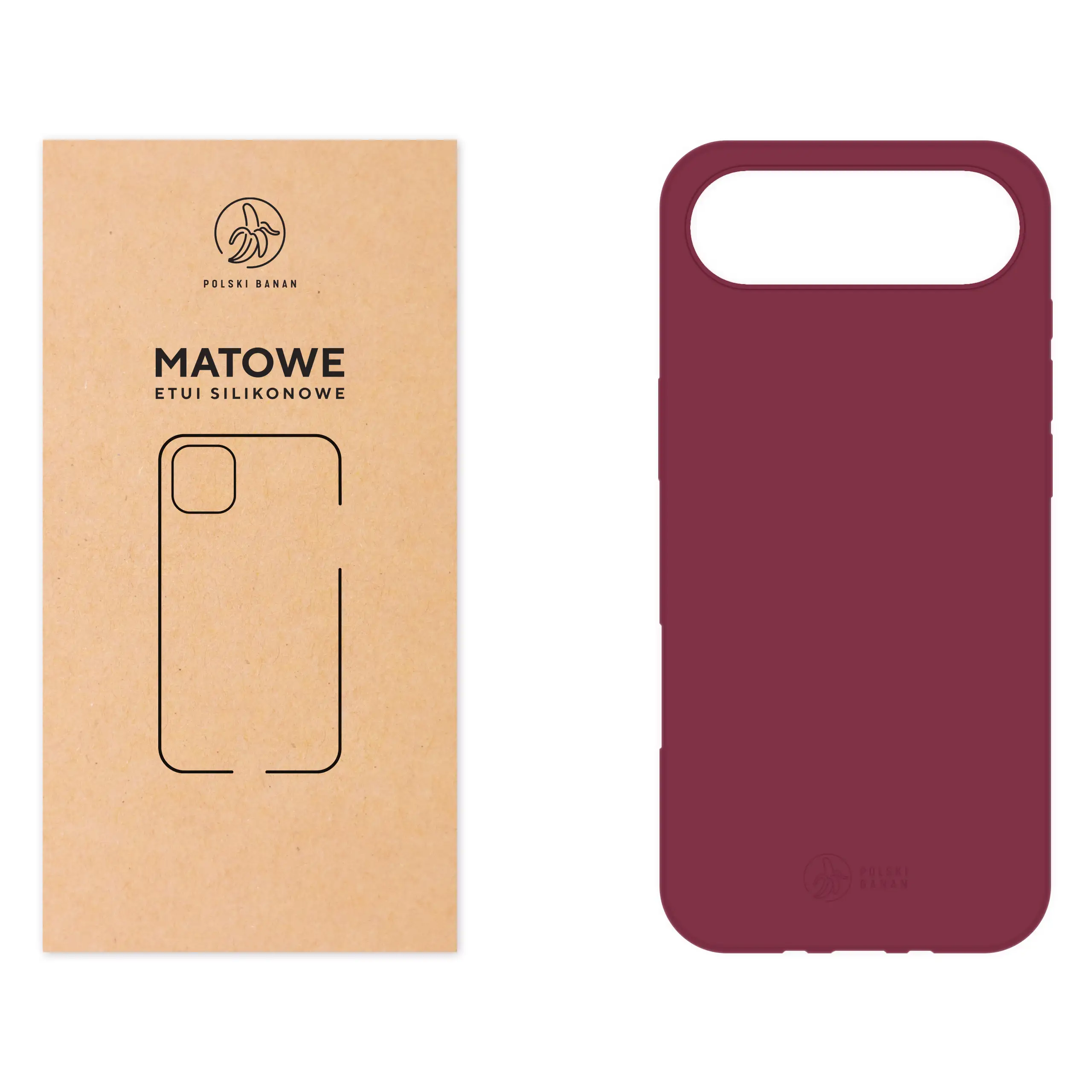Etui silikonowe matowe wiśniowe Polski Banan do Apple iPhone 17 Air