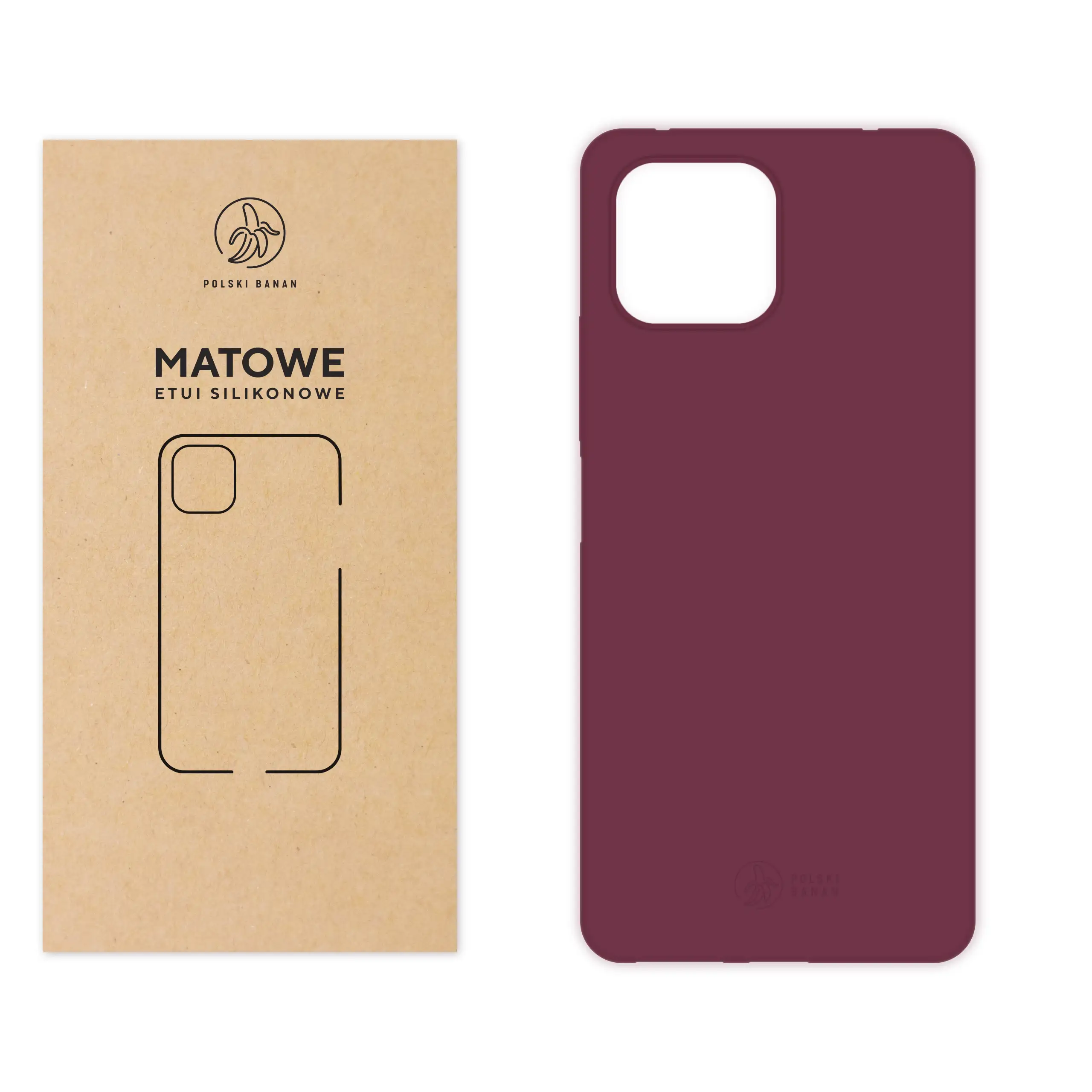 Etui silikonowe matowe wiśniowe Polski Banan do Xiaomi Mi 11 Lite / Mi 11 Lite 5G