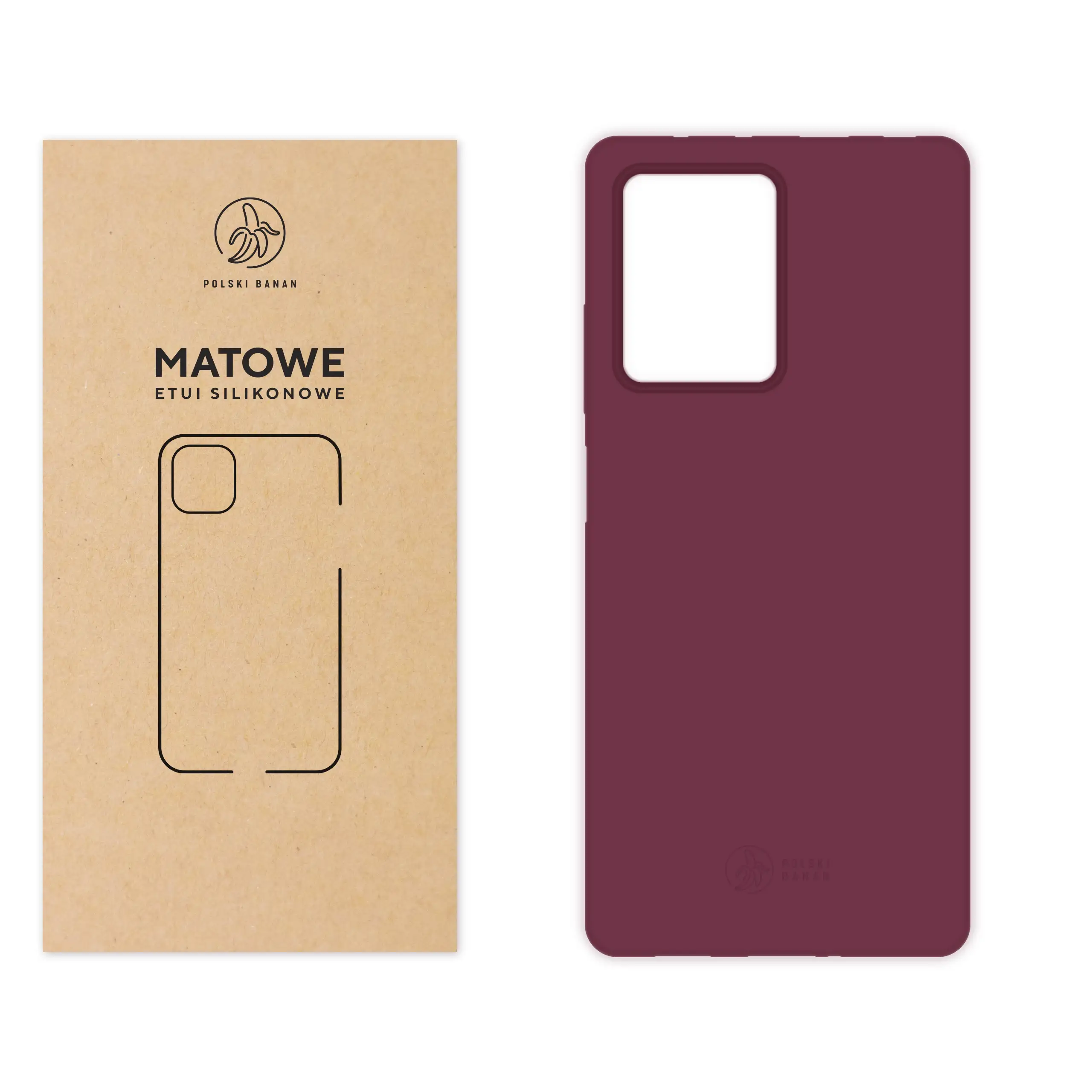 Etui silikonowe matowe wiśniowe Polski Banan do Xiaomi POCO X5 Pro