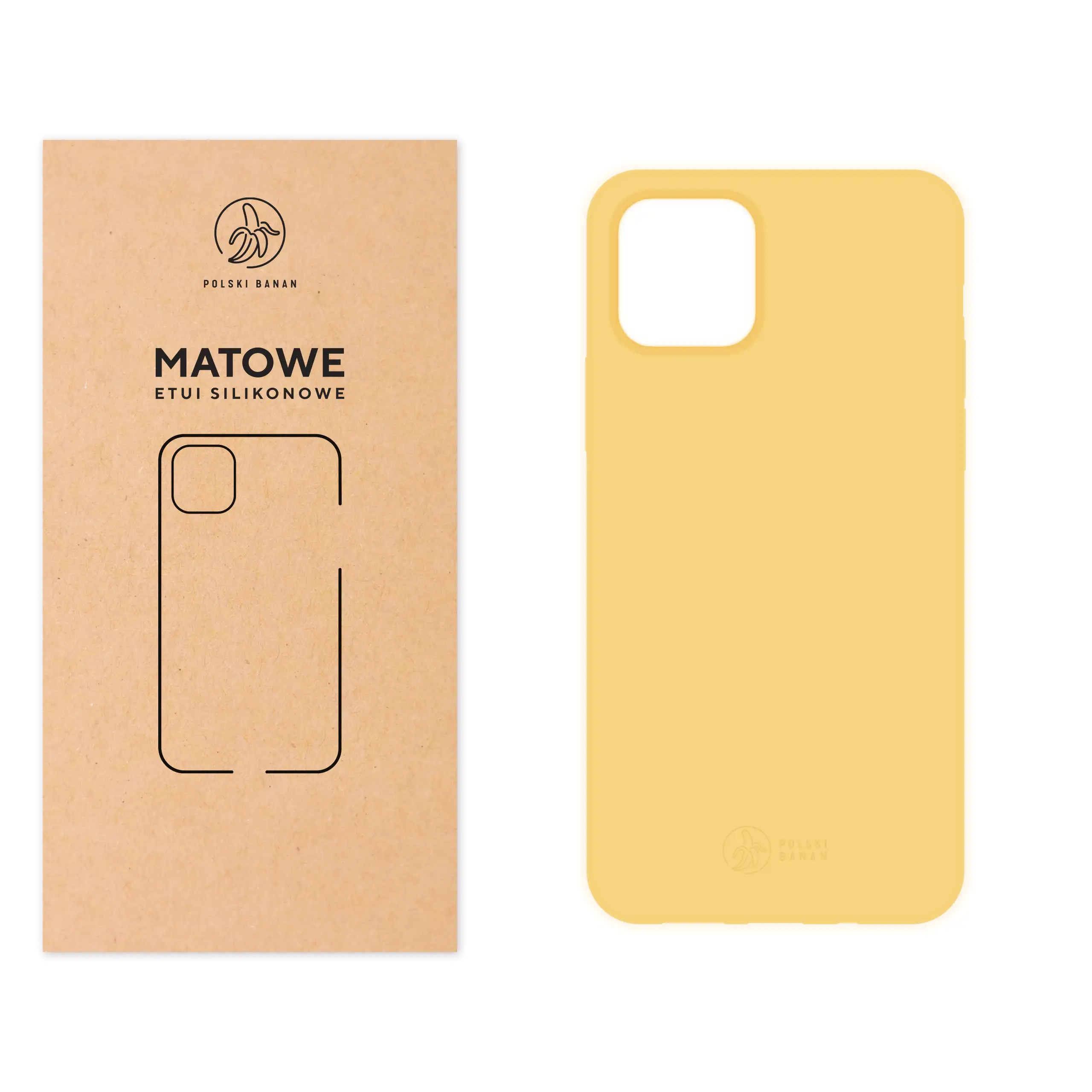 Etui silikonowe matowe żółte Polski Banan do Apple iPhone 11 Pro
