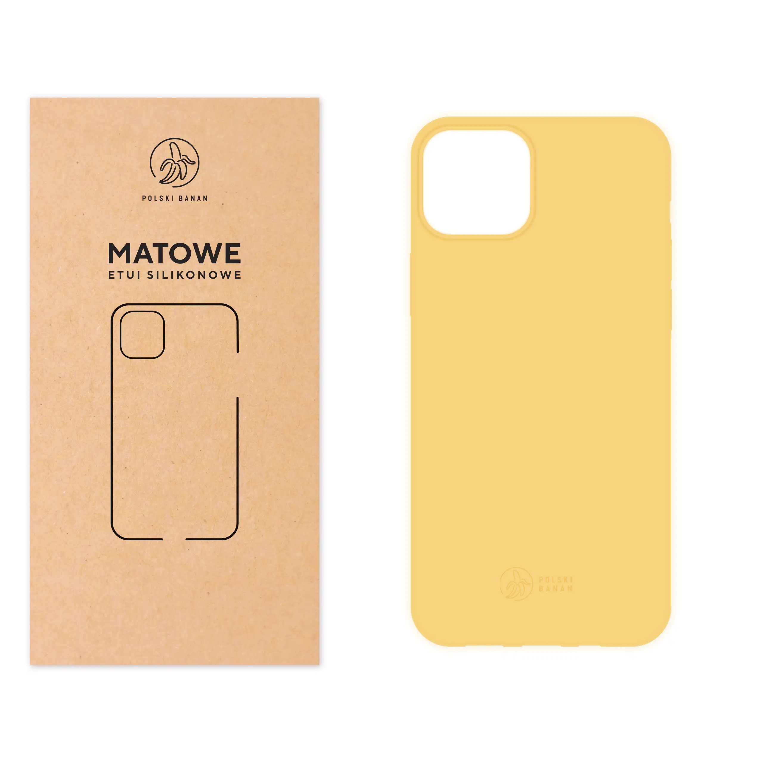 Etui silikonowe matowe żółte Polski Banan do Apple iPhone 13