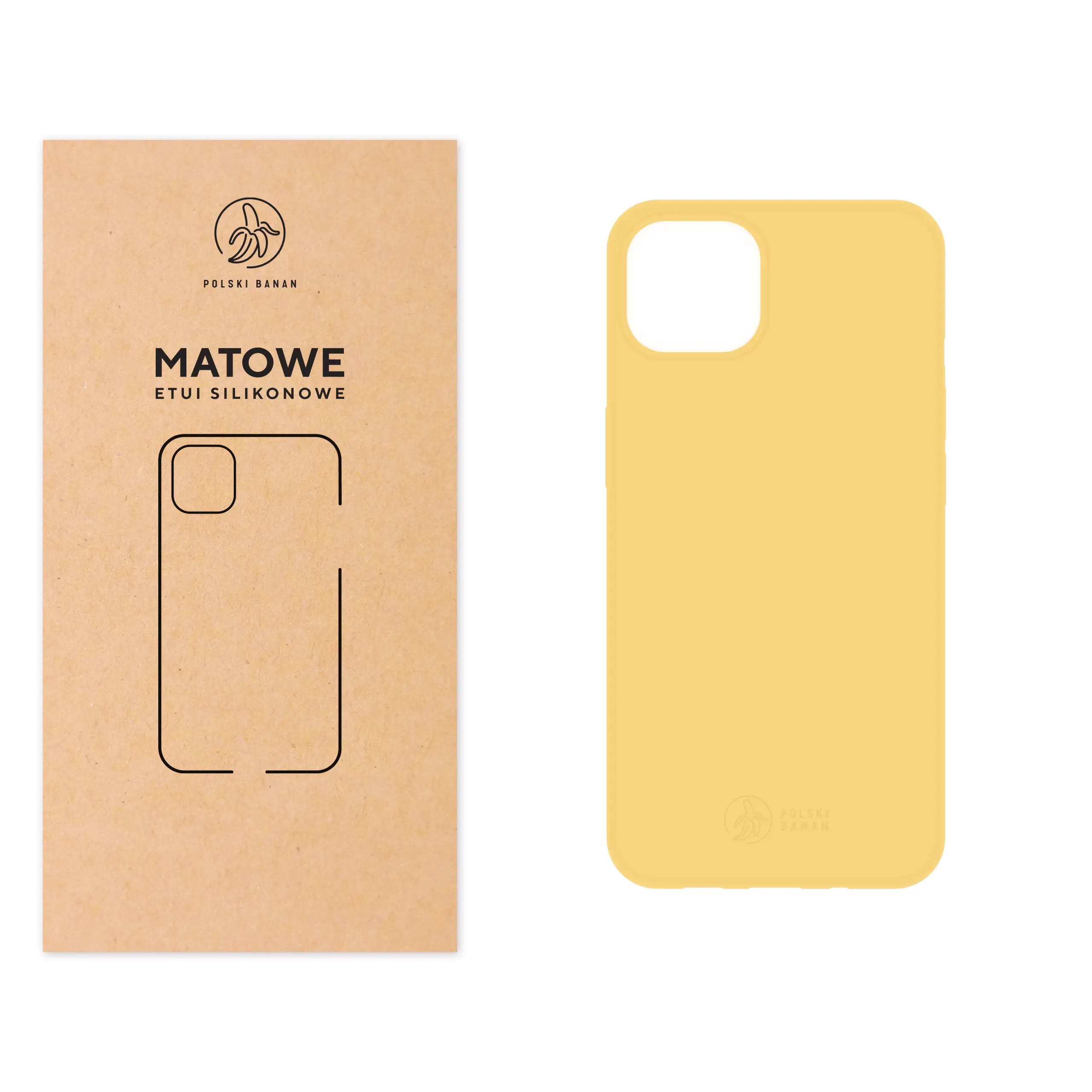 Etui silikonowe matowe żółte Polski Banan do Apple iPhone 13 mini