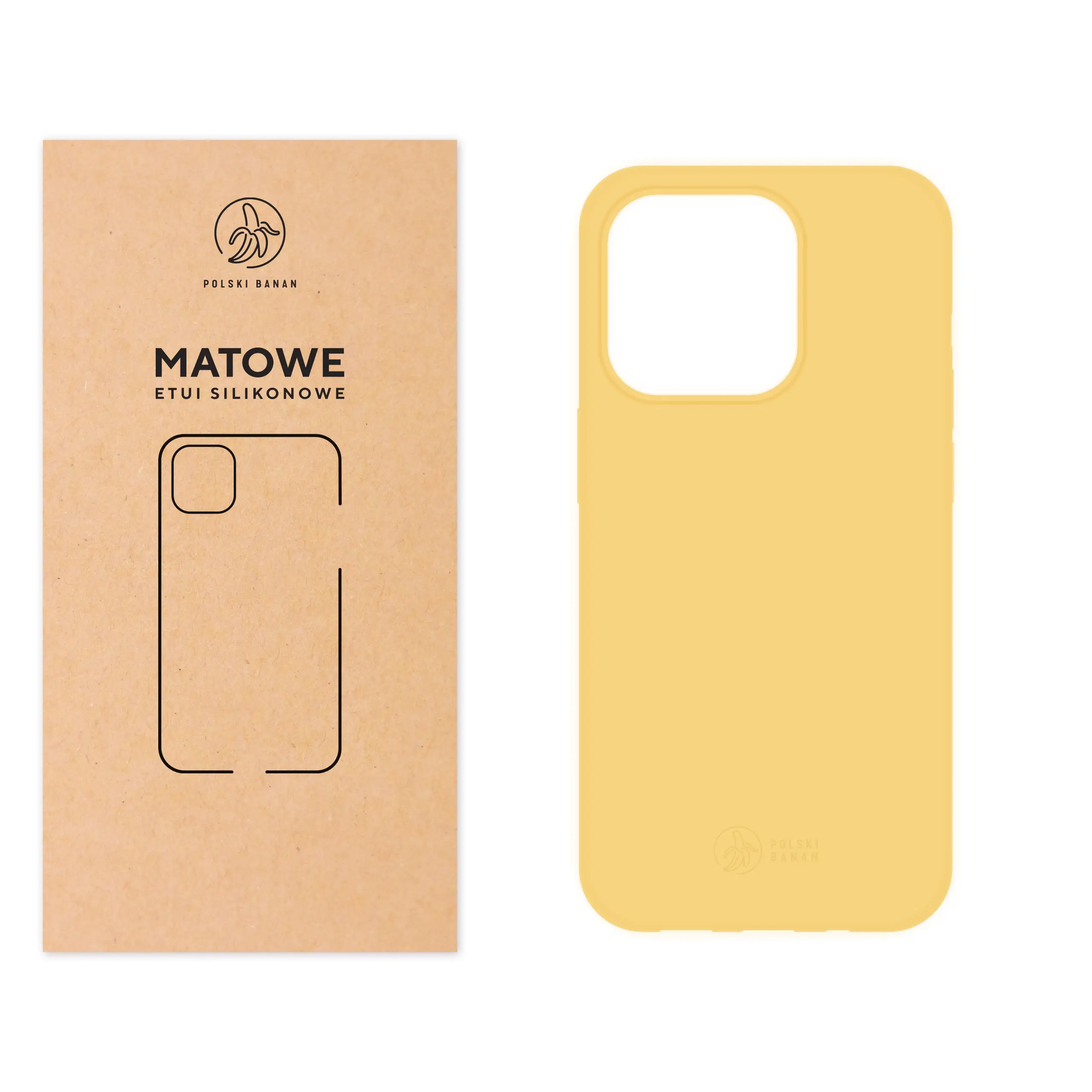 Etui silikonowe matowe żółte Polski Banan do Apple iPhone 14 Pro