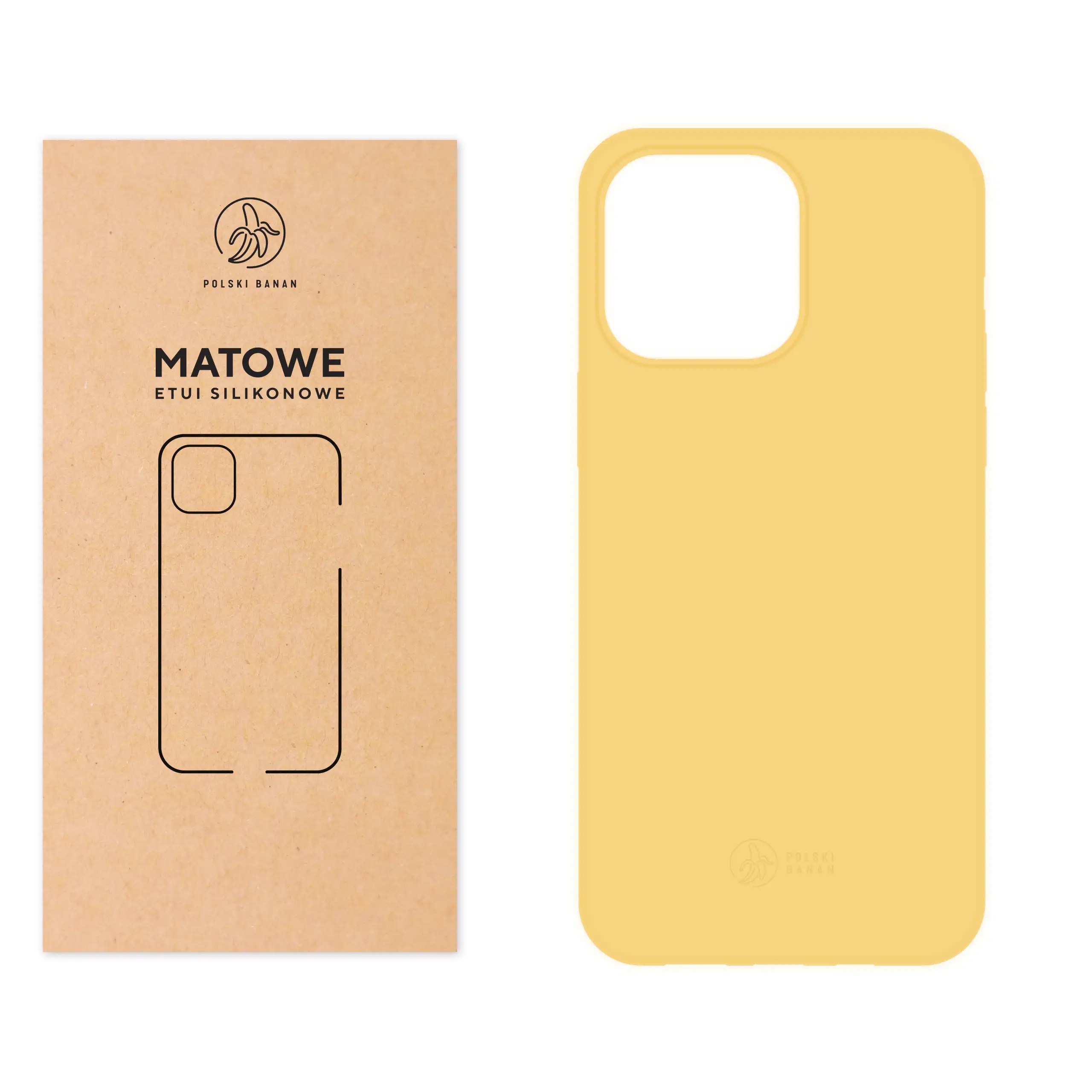 Etui silikonowe matowe żółte Polski Banan do Apple iPhone 14 Pro Max