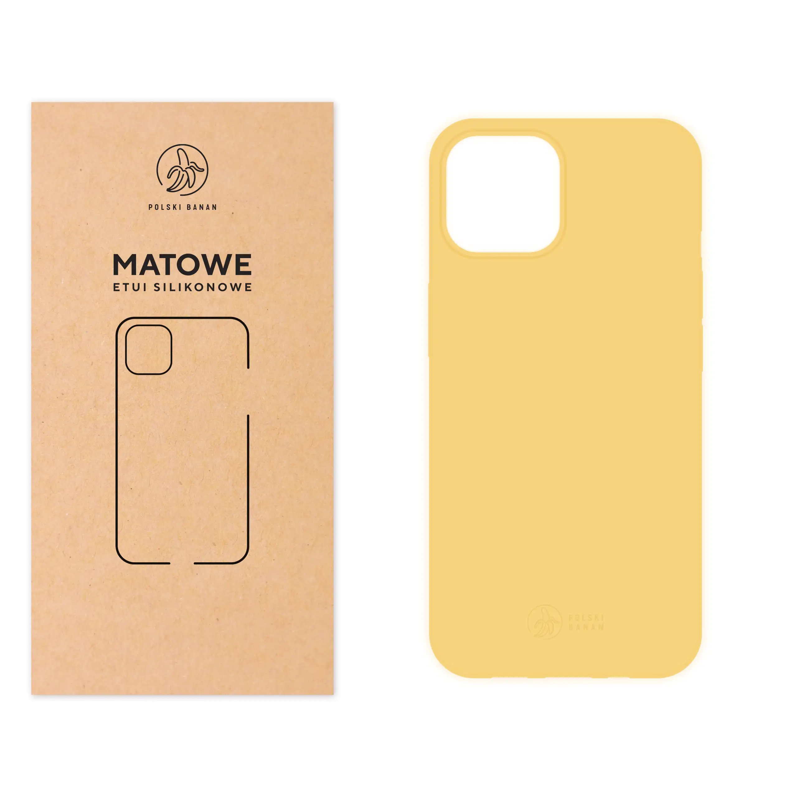Etui silikonowe matowe żółte Polski Banan do Apple iPhone 15