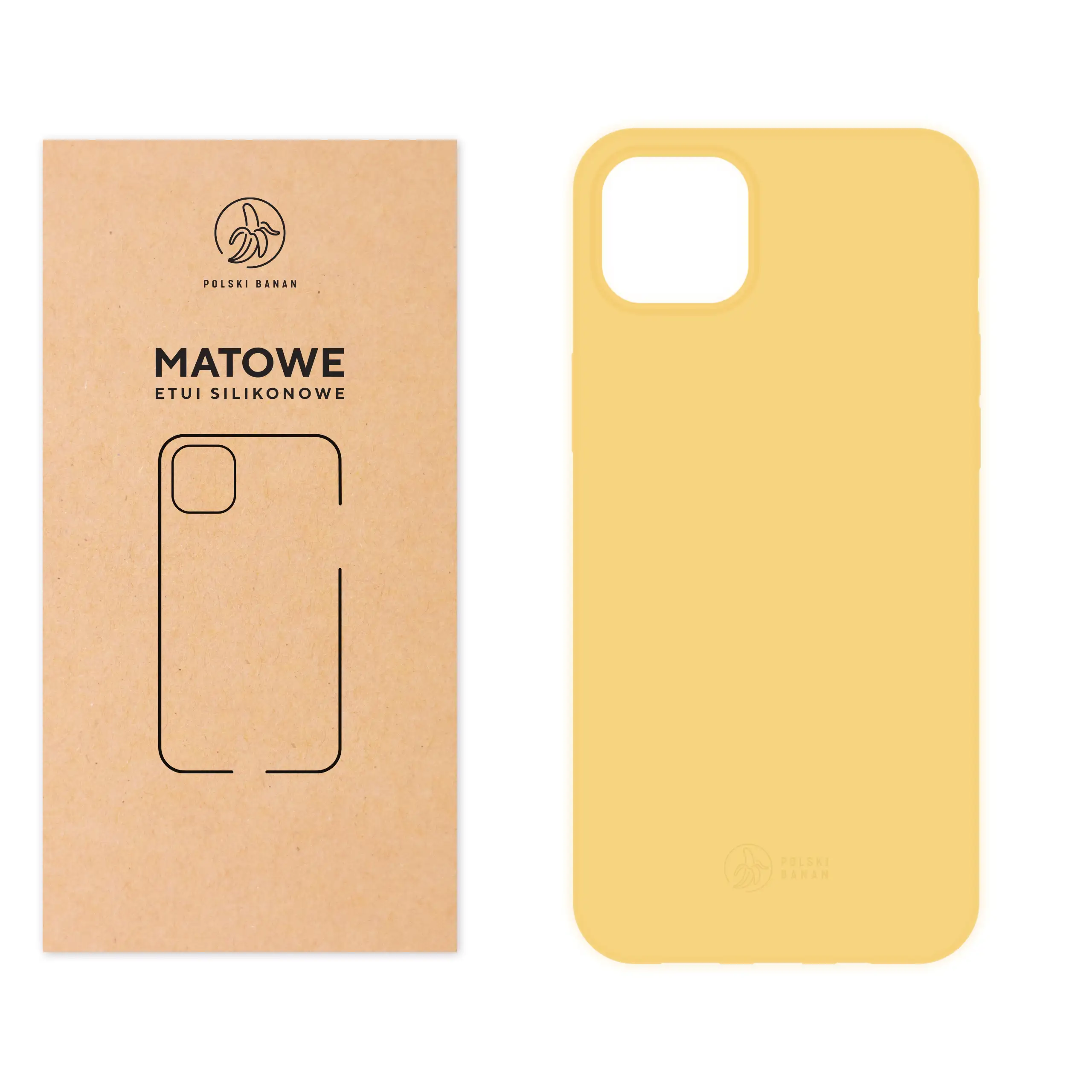 Etui silikonowe matowe żółte Polski Banan do Apple iPhone 15 Plus