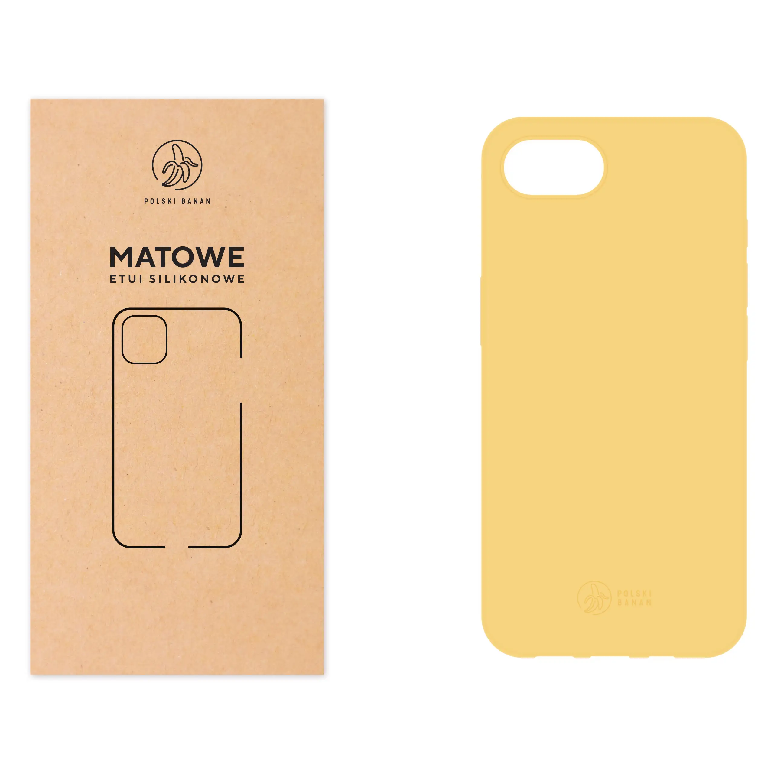 Etui silikonowe matowe żółte Polski Banan do Apple iPhone 16e