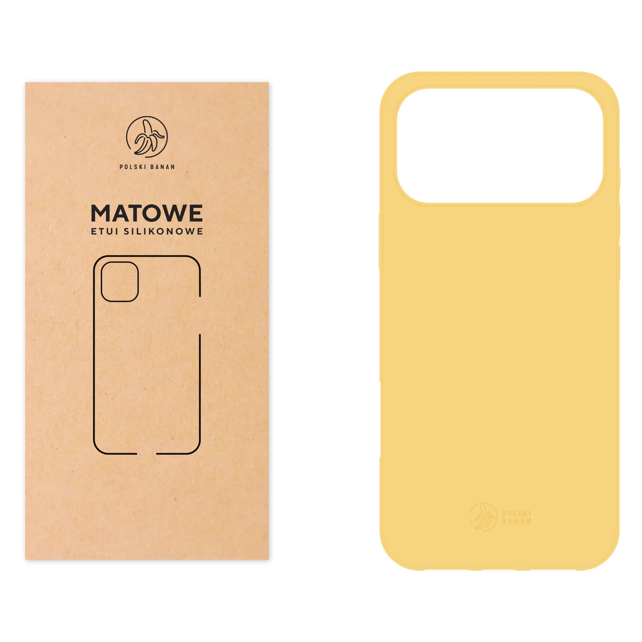 Etui silikonowe matowe żółte Polski Banan do Apple iPhone 17 Pro Max