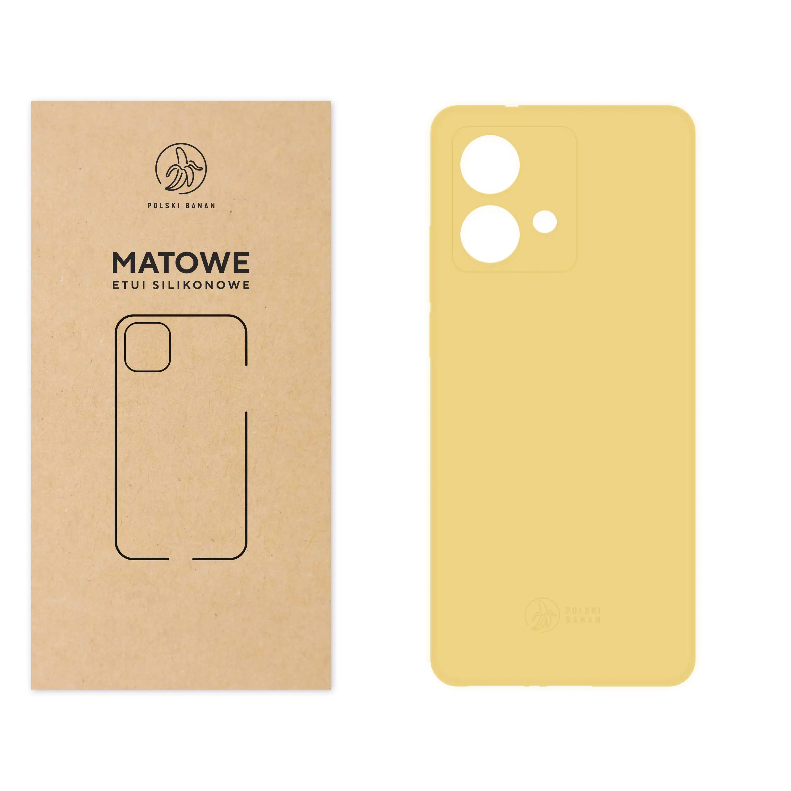 Etui silikonowe matowe żółte Polski Banan do Motorola Edge 40 Neo
