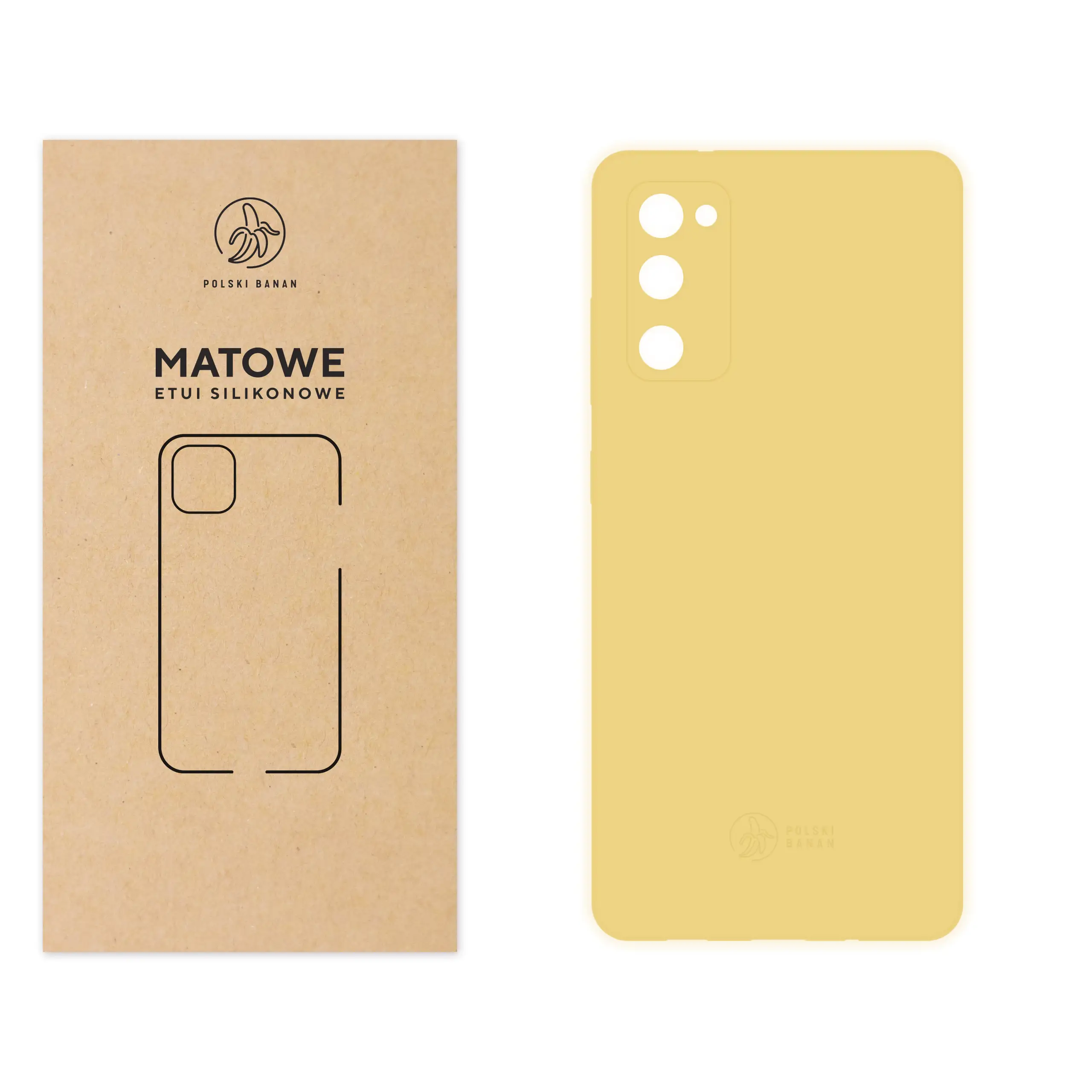 Etui silikonowe matowe żółte Polski Banan do Samsung Galaxy S20 FE