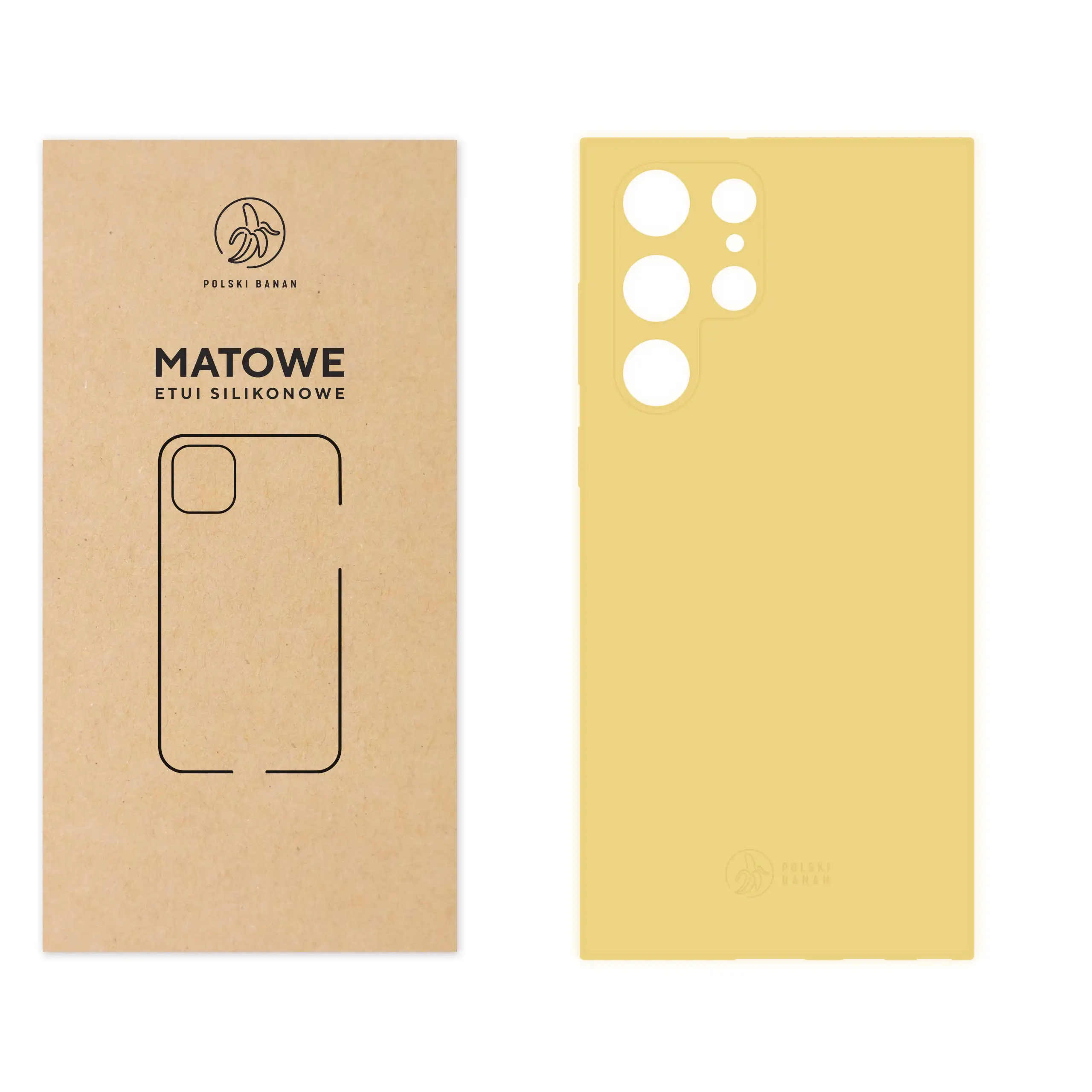 Etui silikonowe matowe żółte Polski Banan do Samsung Galaxy S22 Ultra