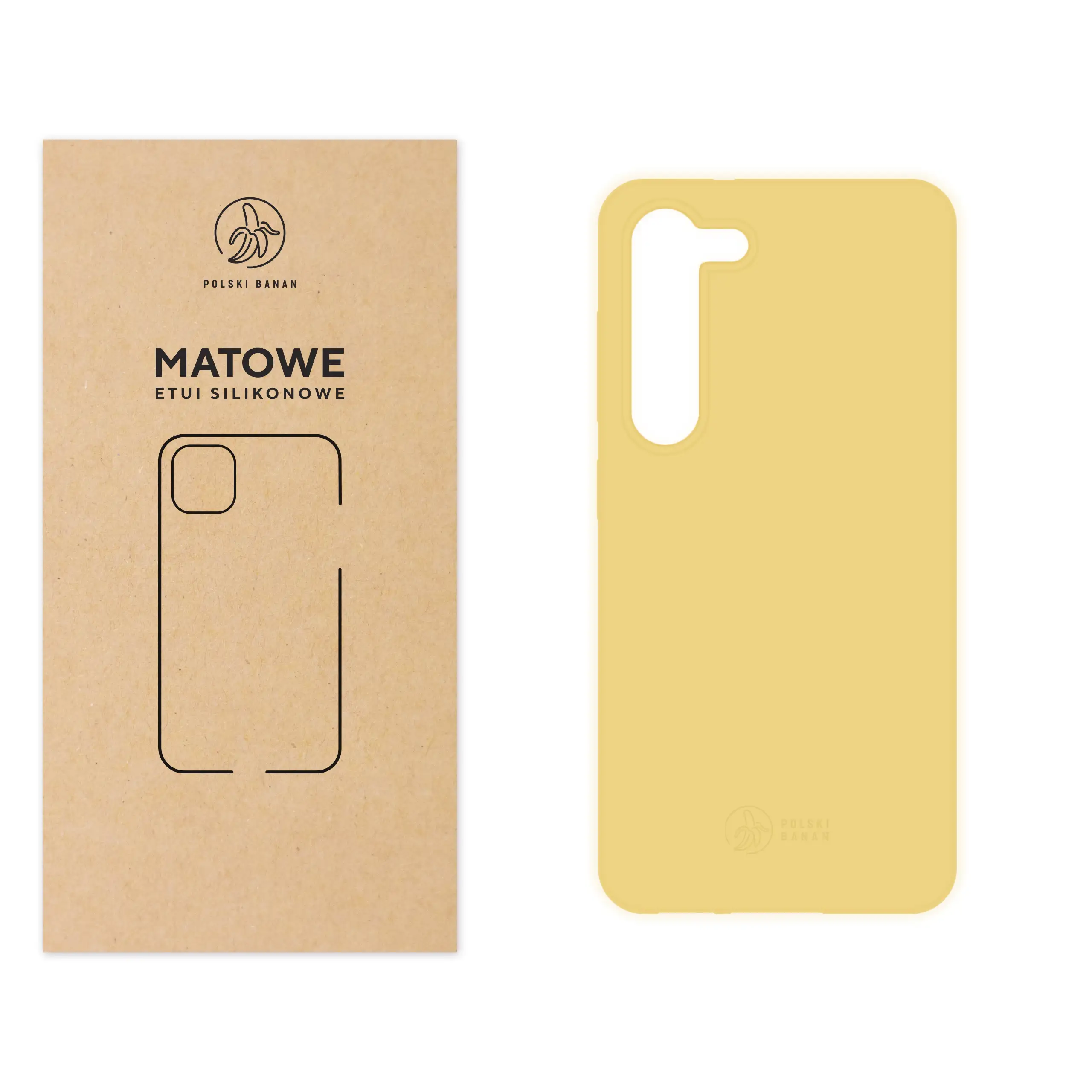 Etui silikonowe matowe żółte Polski Banan do Samsung Galaxy S23