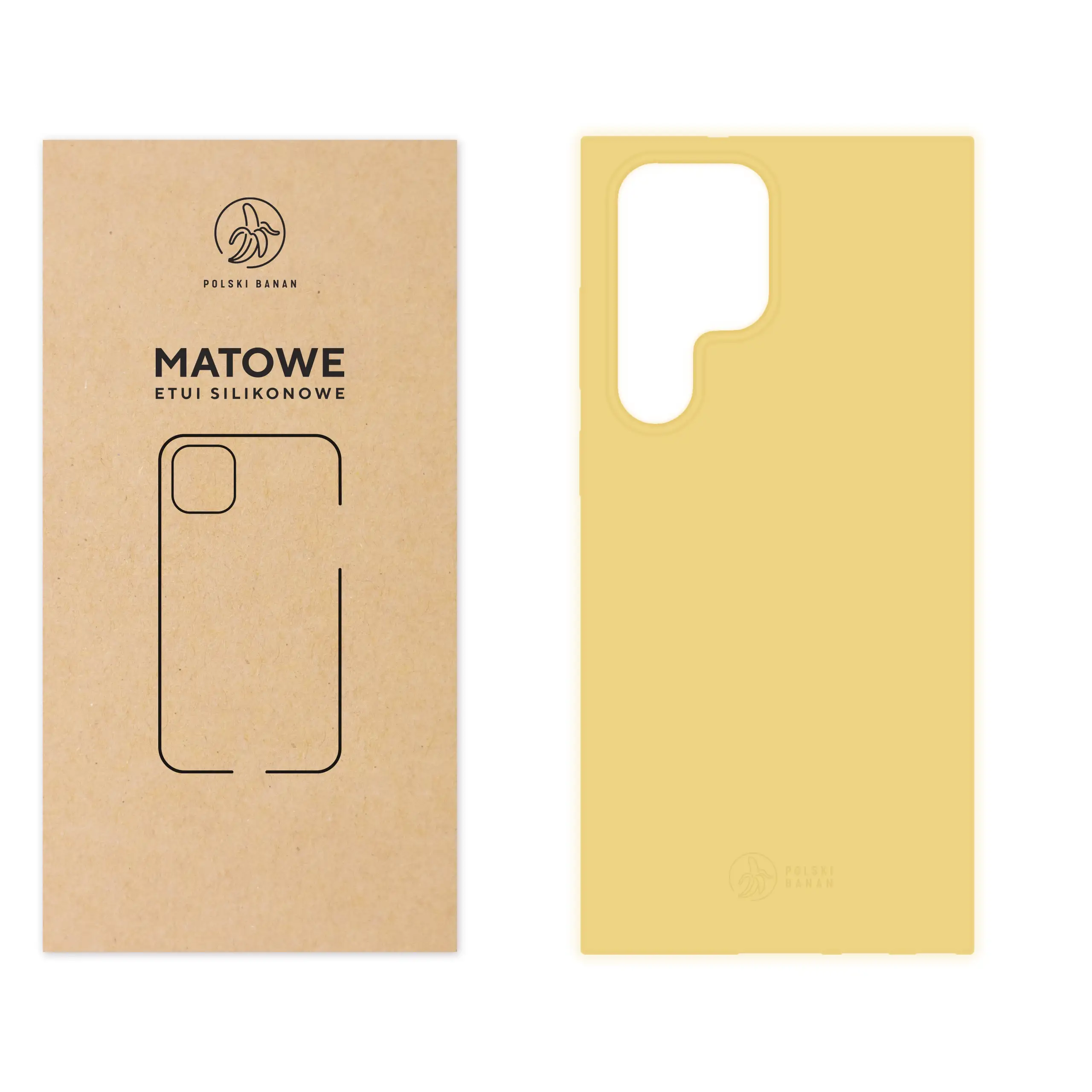 Etui silikonowe matowe żółte Polski Banan do Samsung Galaxy S23 Ultra