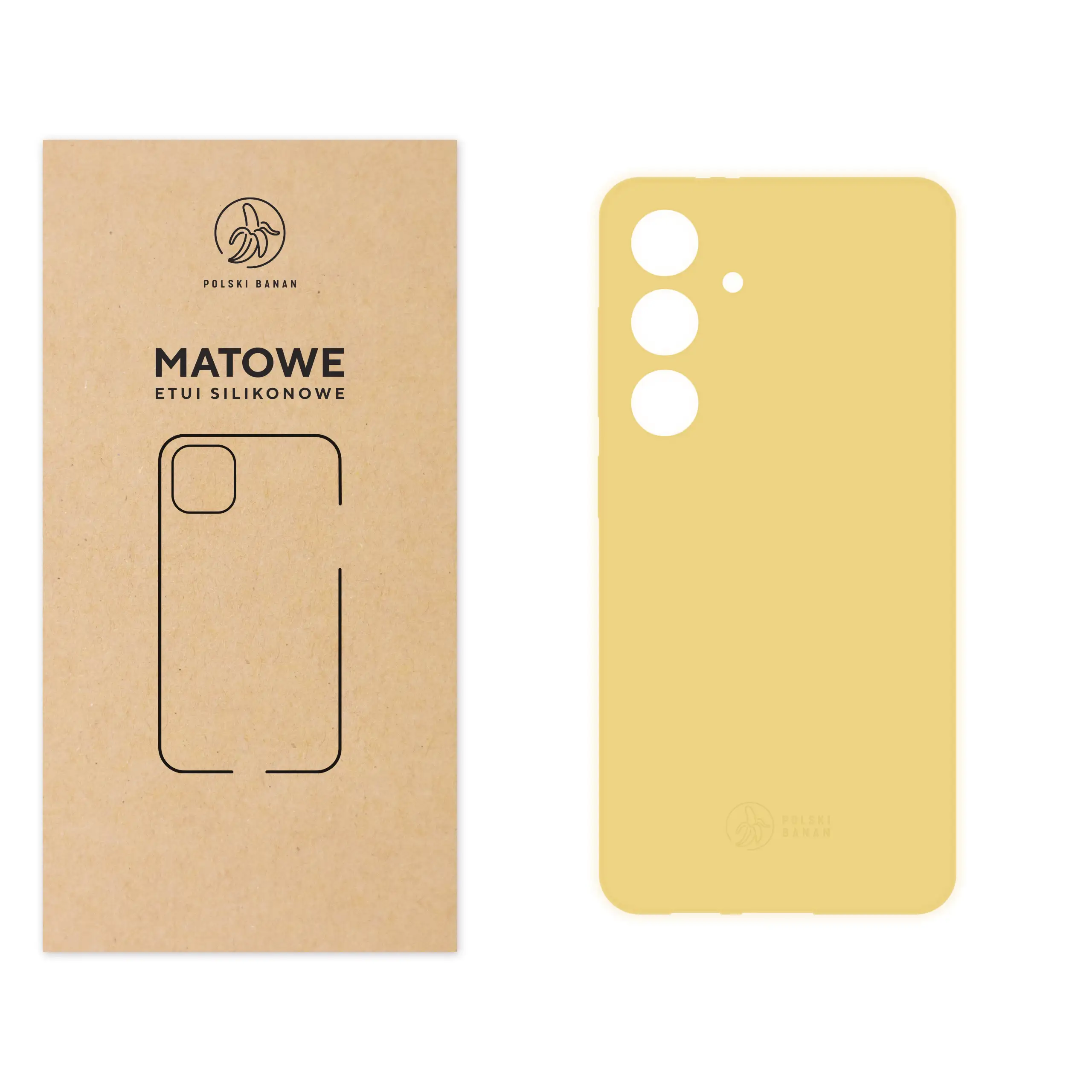 Etui silikonowe matowe żółte Polski Banan do Samsung Galaxy S24