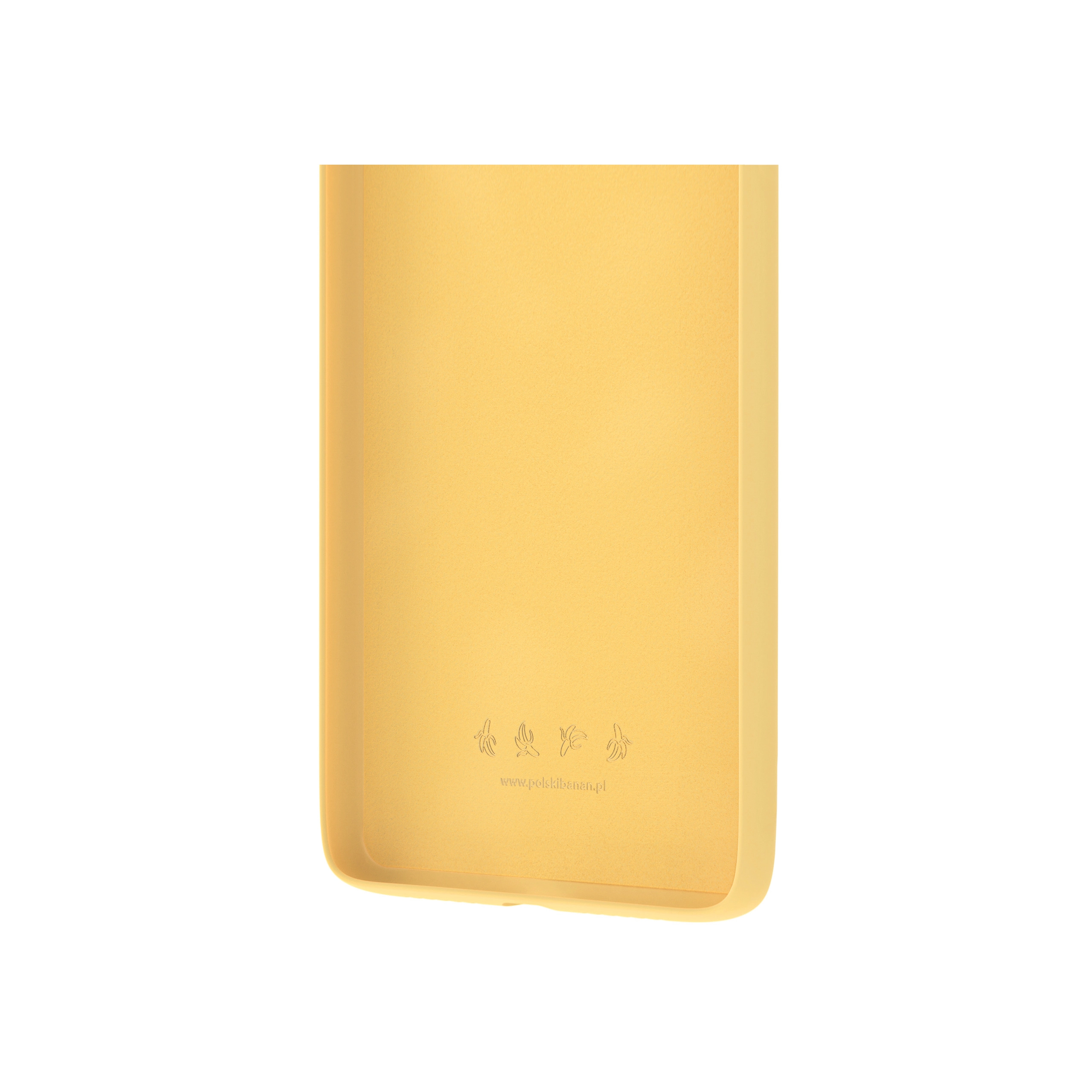 Etui silikonowe matowe żółte Polski Banan z widocznymi bananami wewnątrz