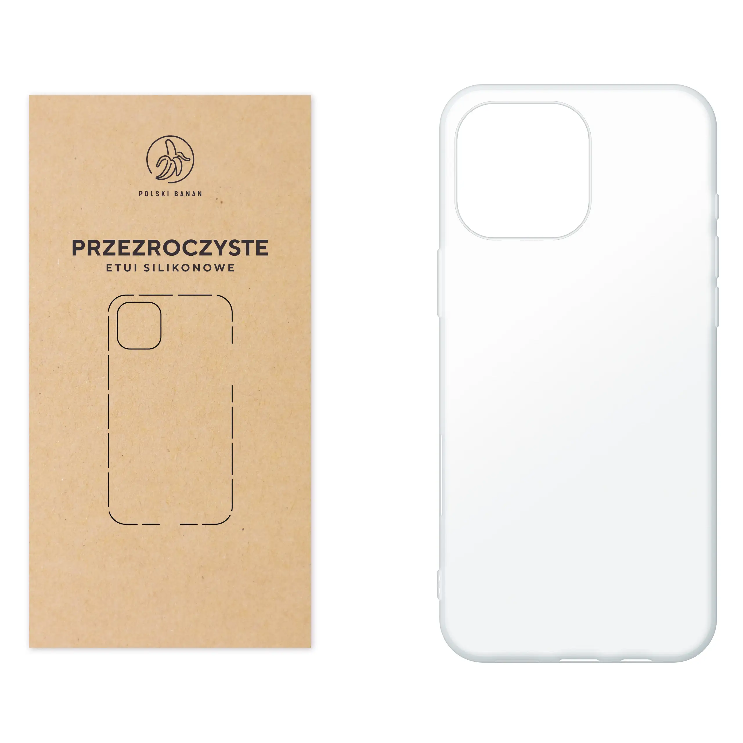 Etui silikonowe przezroczyste Polski Banan do Apple iPhone 16 Pro Max