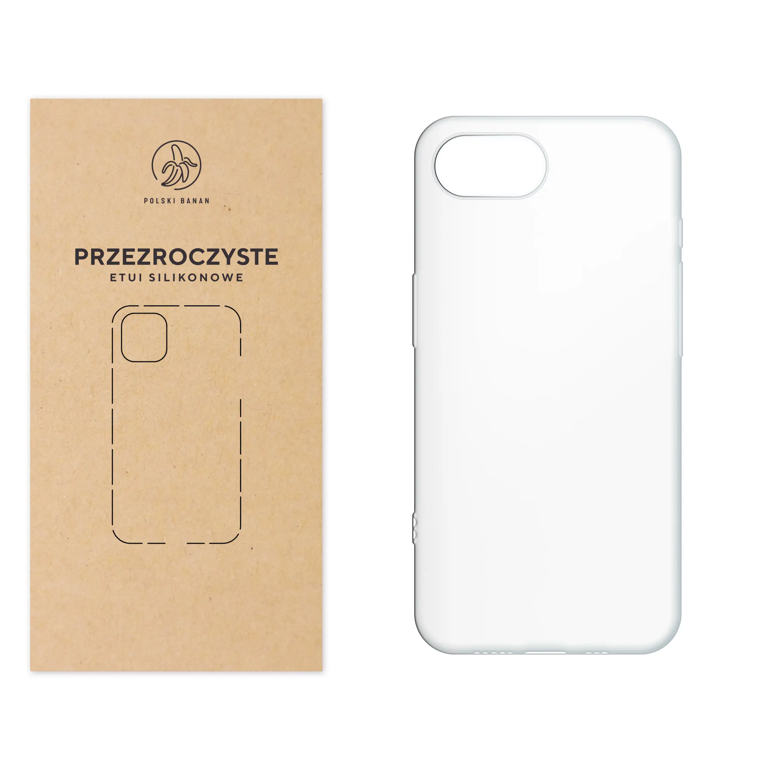 Etui silikonowe przezroczyste Polski Banan do Apple iPhone 16e