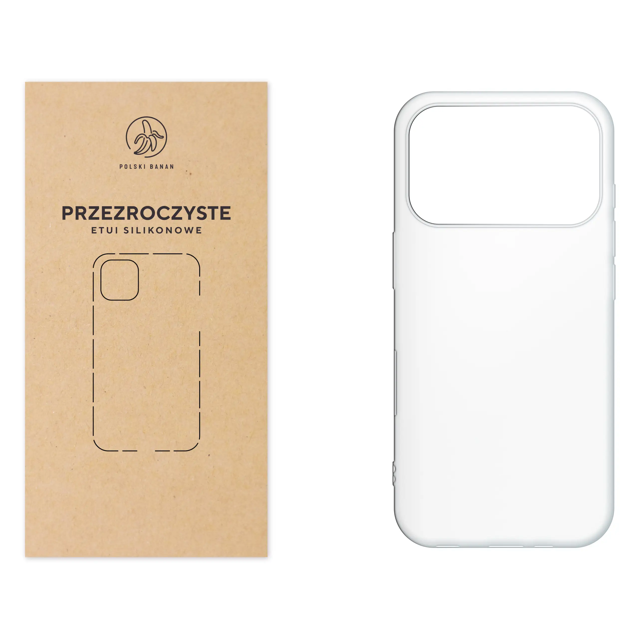 Etui silikonowe przezroczyste Polski Banan do Apple iPhone 17 Pro