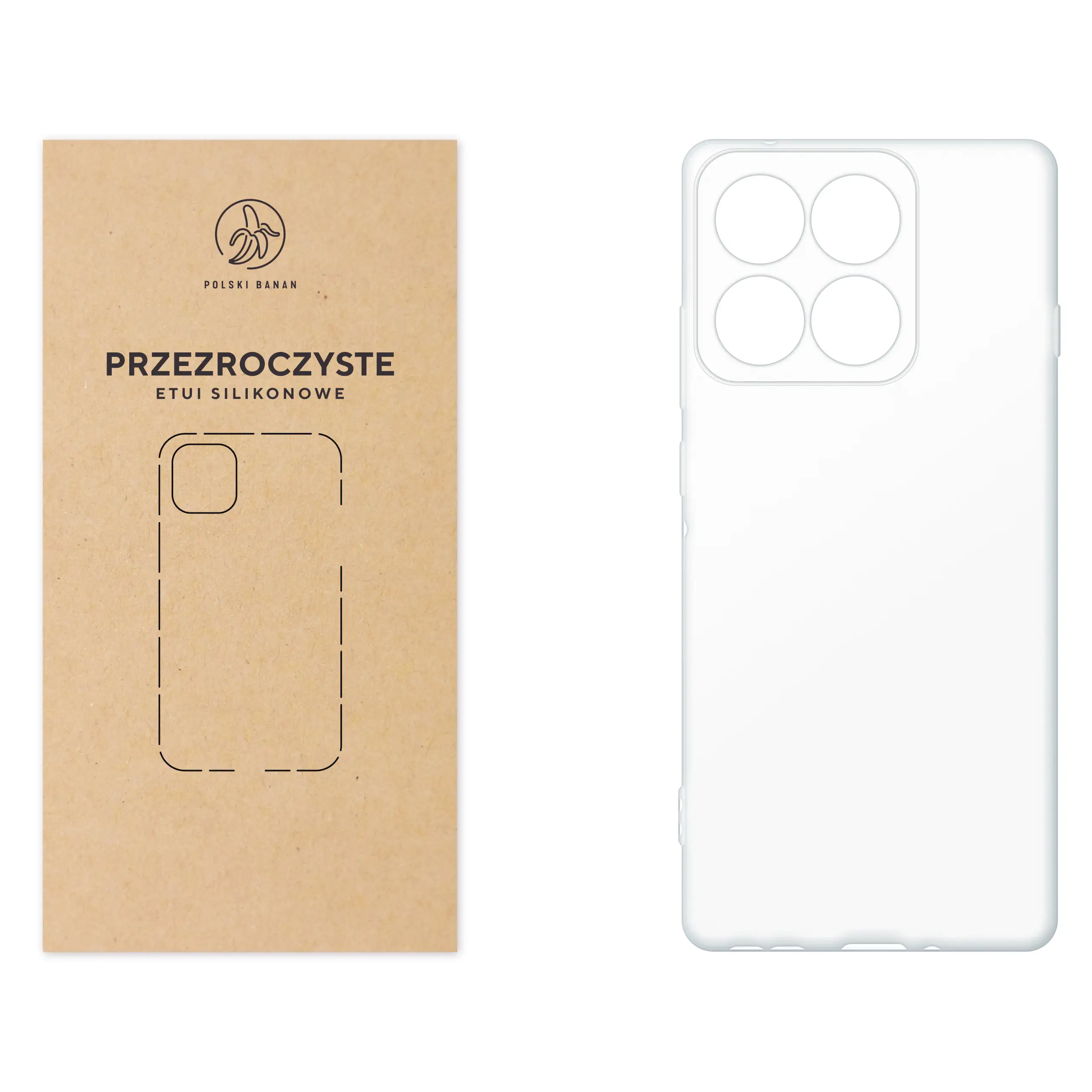 Etui silikonowe przezroczyste Polski Banan do Motorola Edge 60 Pro