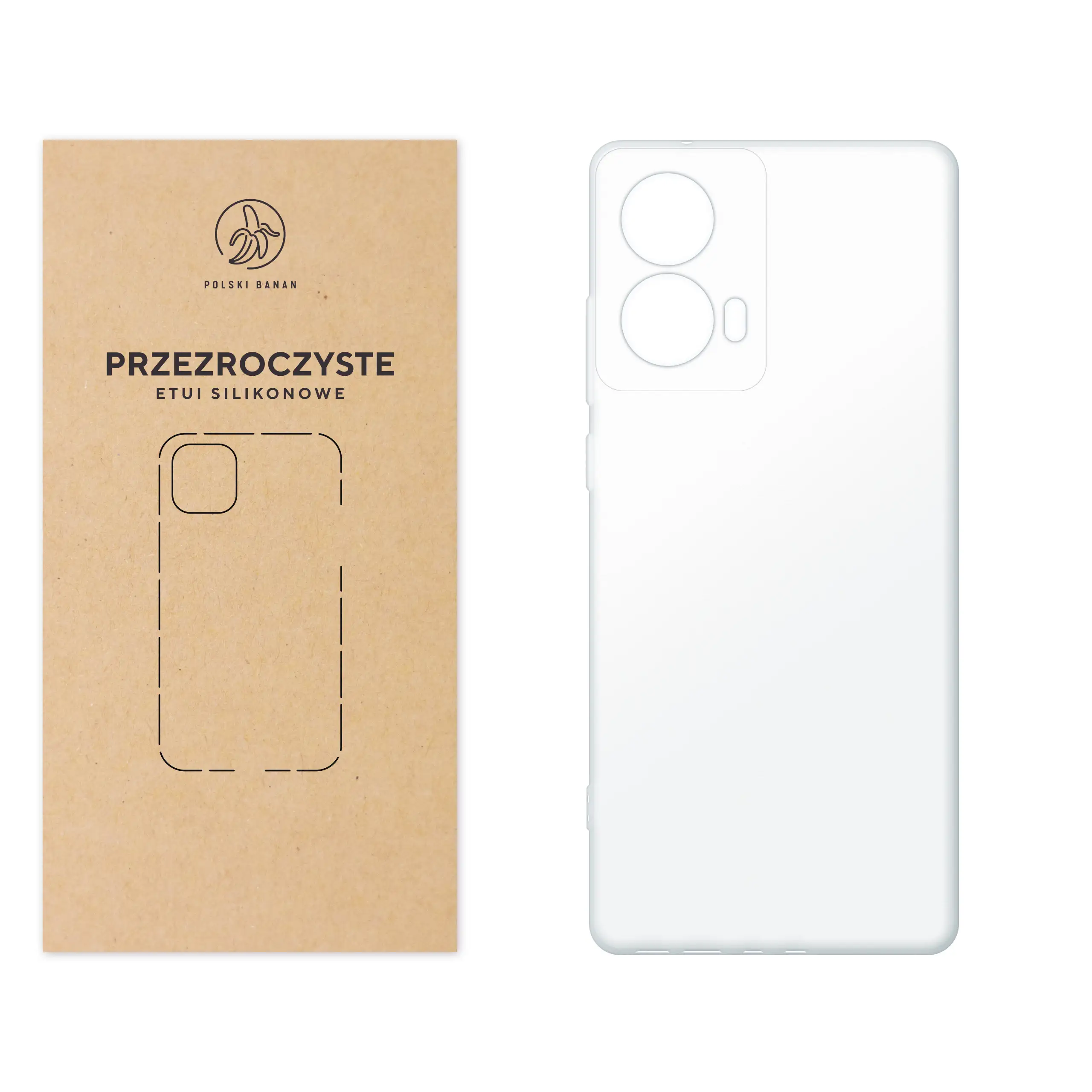 Etui silikonowe przezroczyste Polski Banan do Motorola Moto G85